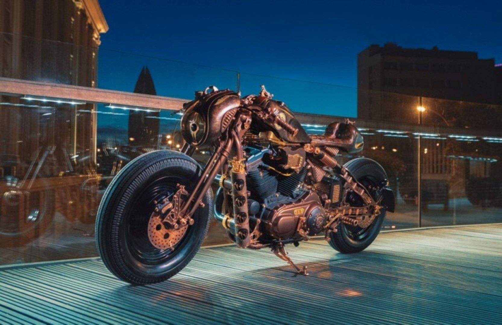 Una Harley Davidson hecha con mucho rock & roll
