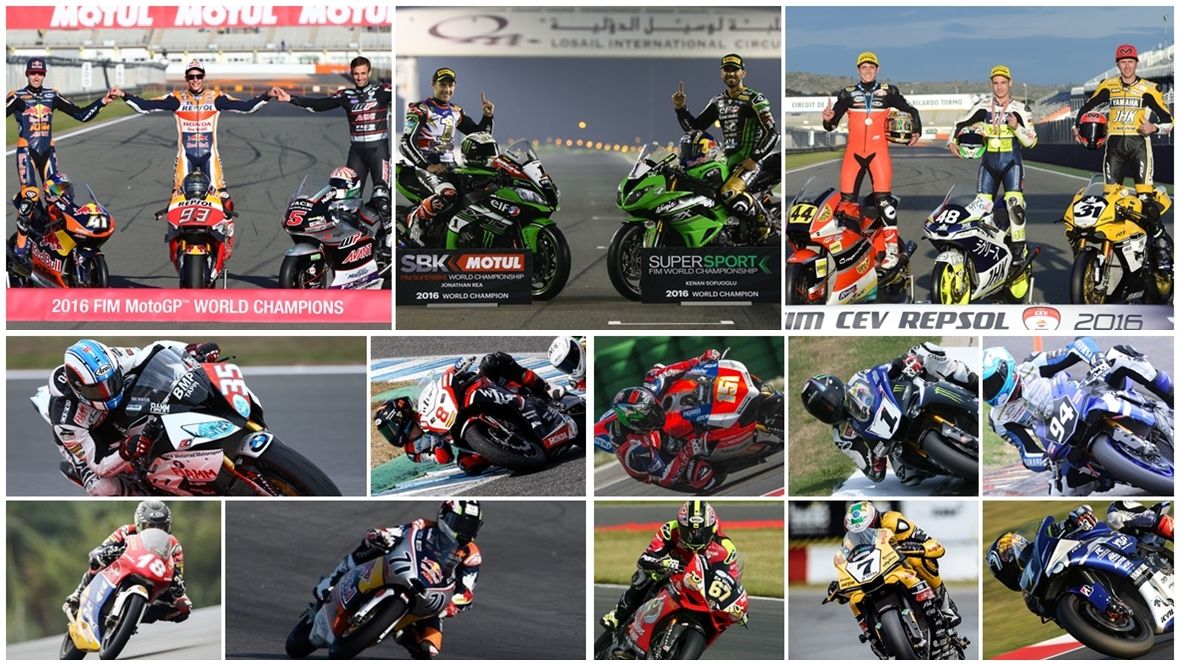 Clasificaciones finales 2016 en todo el motociclismo de velocidad