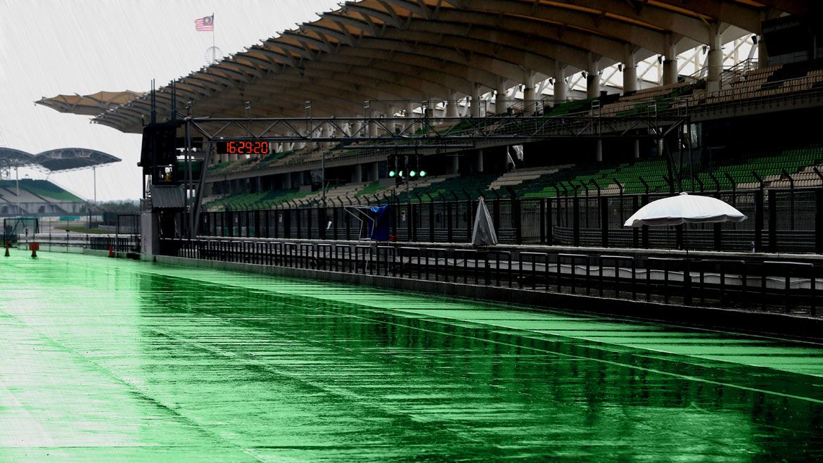 La lluvia, la kryptonita del circuito de Sepang