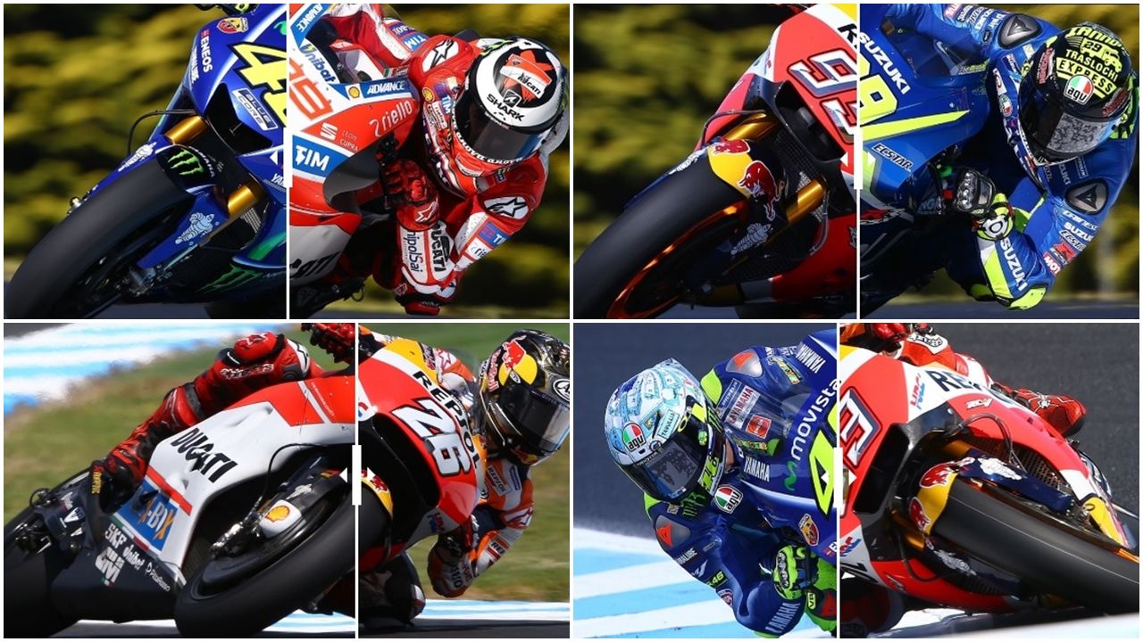 Comparativa interactiva de estilos de los pilotos de MotoGP 2017