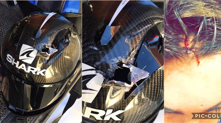 Así quedó el casco de Christophe Ponsson tras un accidente, ¿aún no llevas casco?