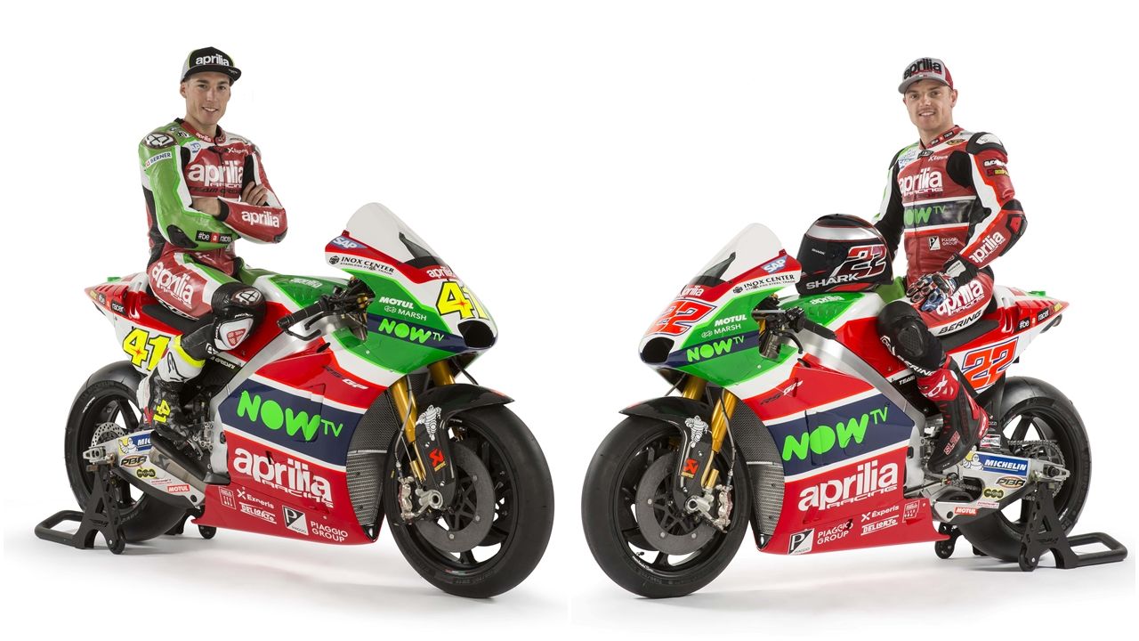 Aprilia cambia de look la RS-GP de Aleix Espargaró y Sam Lowes para MotoGP 2017