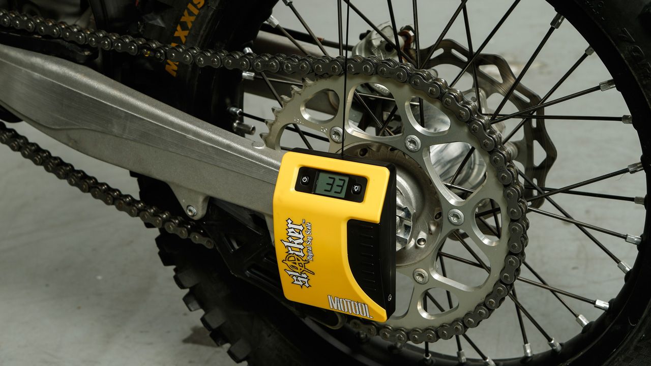 Medidor "sag" suspensiones Slacker, prueba de producto