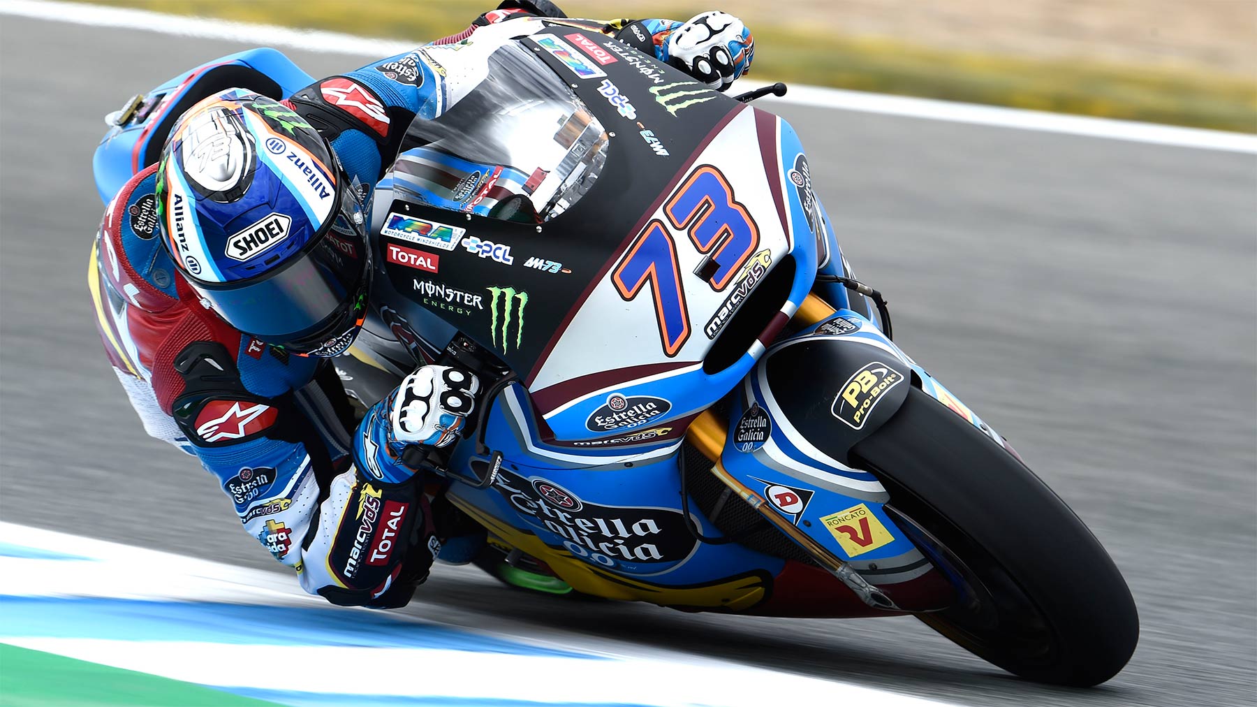 Álex Márquez corona con la pole de Moto2 un triplete español en Jerez