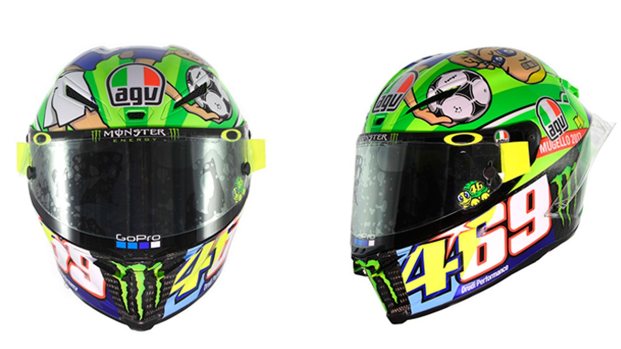 Valentino Rossi homenajea a Nicky Hayden y a Francesco Totti en Mugello