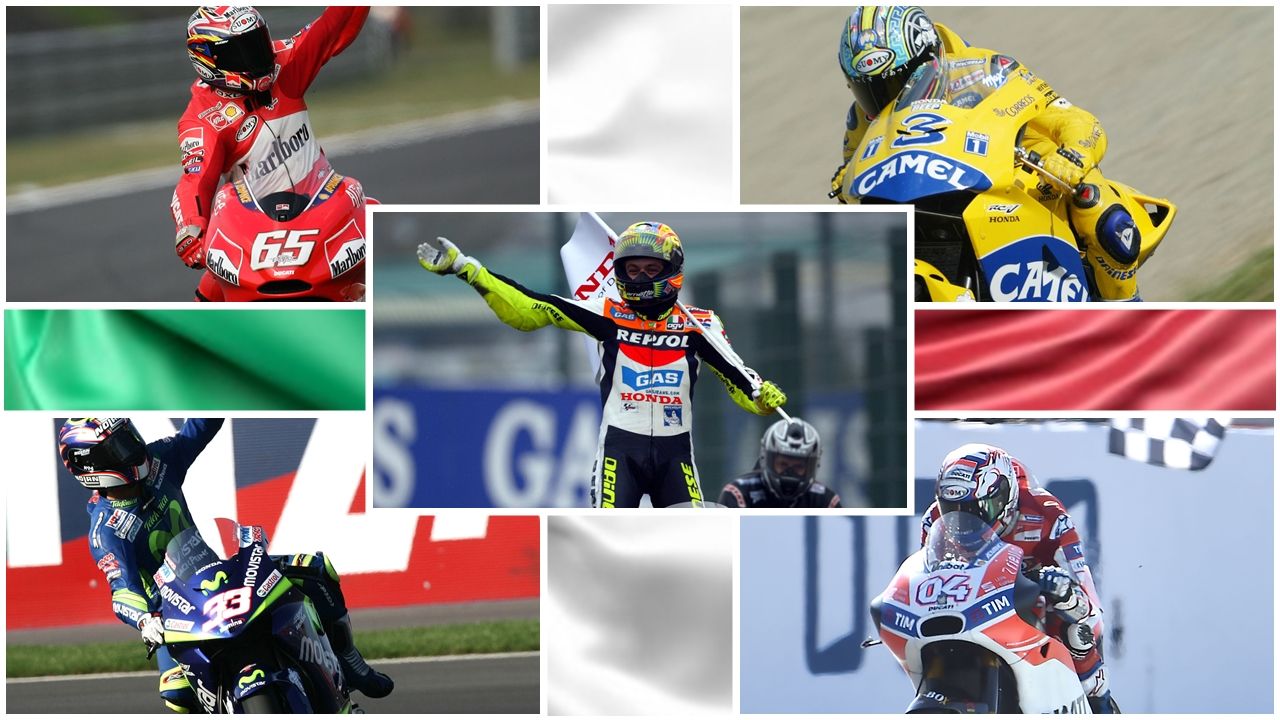 100 victorias de Italia en MotoGP: Desde Valentino Rossi hasta Andrea Dovizioso
