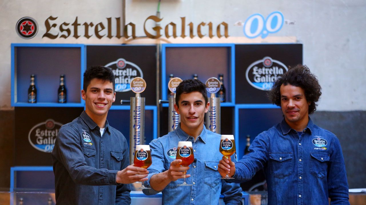 Márquez, Morbidelli y Mir, un brindis de campeonato