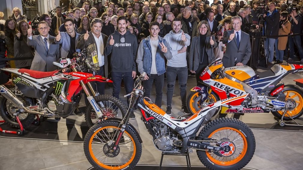 Marc Márquez, Toni Bou y Joan Barreda inauguran el concesionario Control 94 Honda