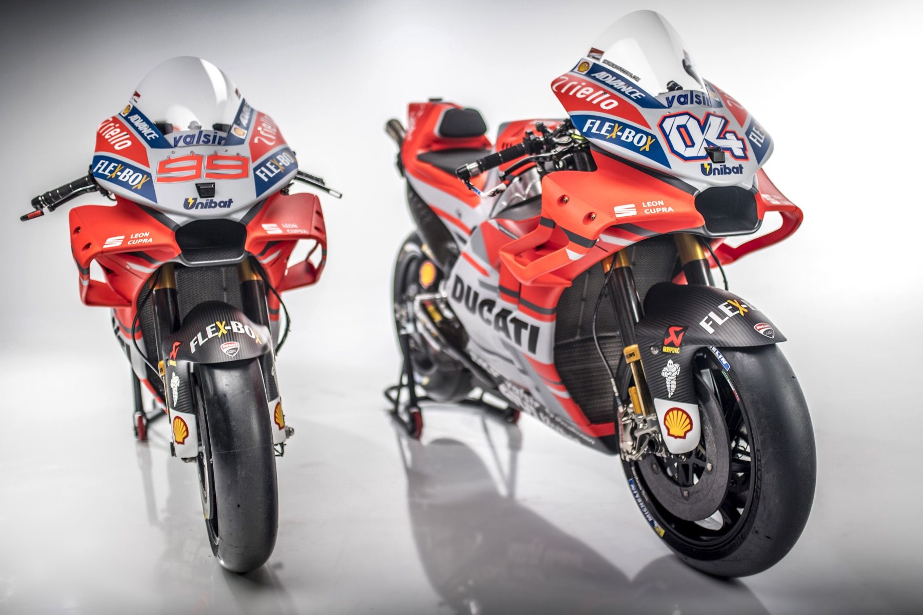 Ducati presenta la Desmosedici GP18 con Andrea Dovizioso y Jorge Lorenzo