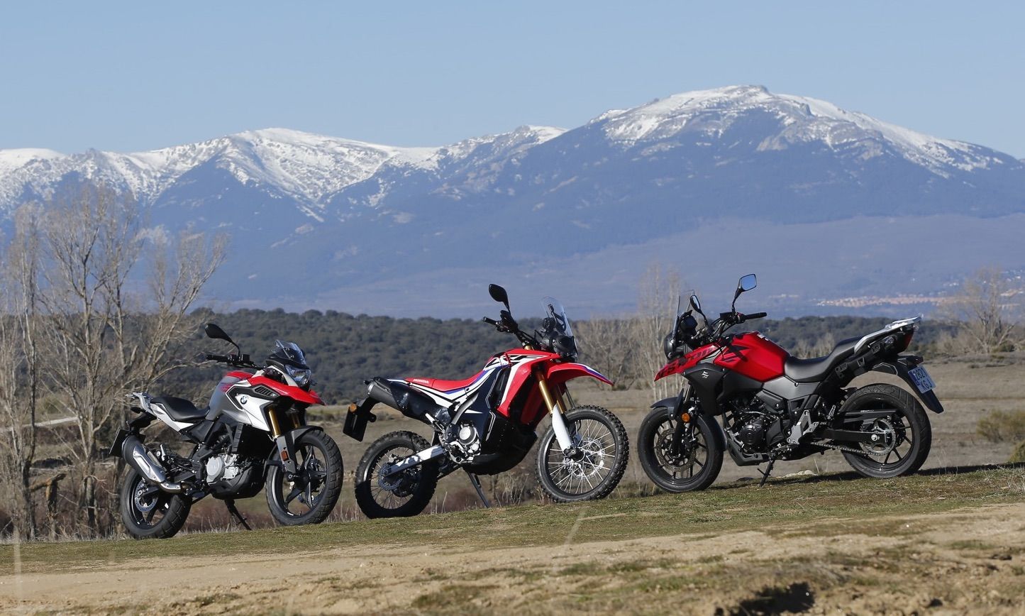 Comparativa trail: BMW G 310 GS vs. Honda CRF250 rally vs. Suzuki V-Strom 250