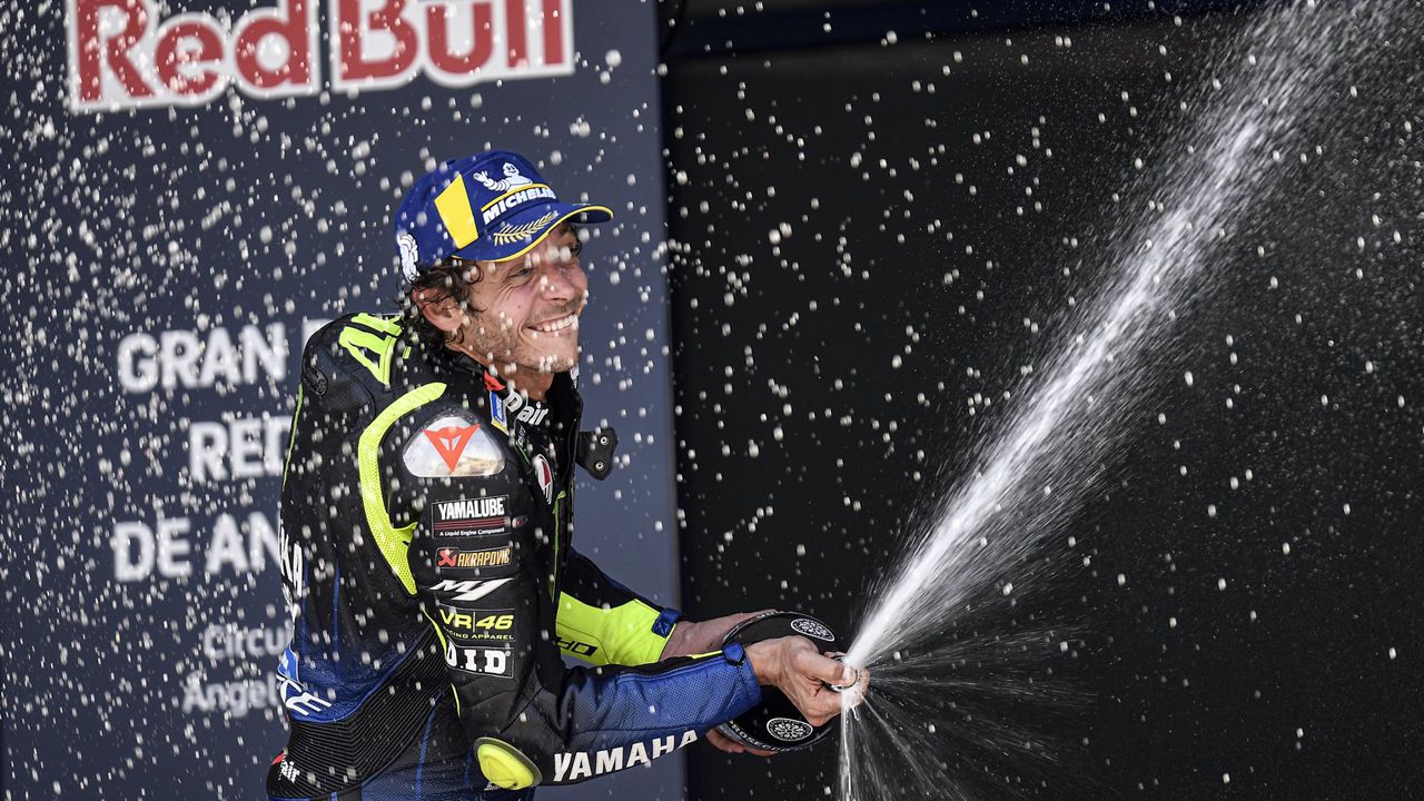 Valentino Rossi es el piloto con más podios en 500cc y MotoGP.