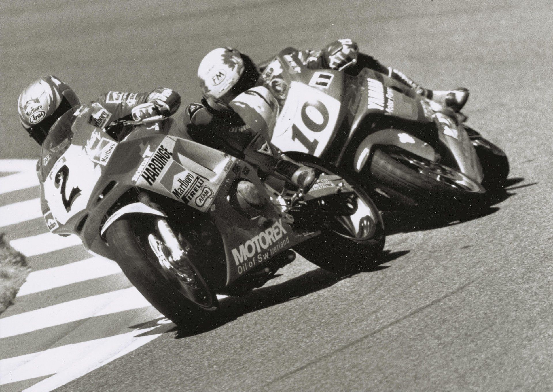 Yves Briguet (2) y Eric Mahé en la edición 1995 del Trofeo Thunderbikes.