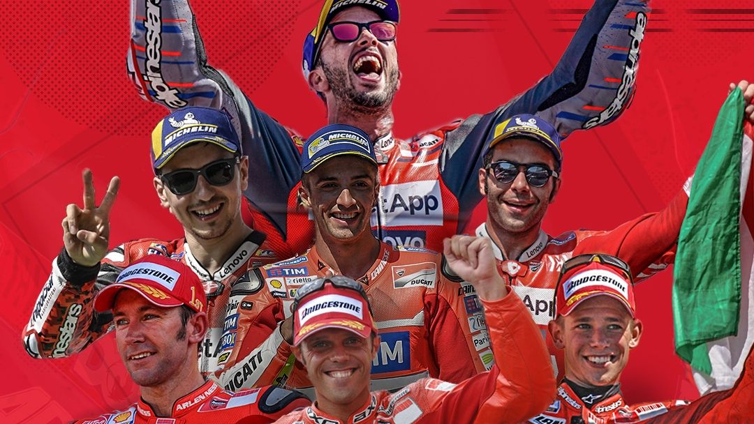 Las 50 victorias de Ducati en MotoGP: pilotos, temporadas, motos y circuitos