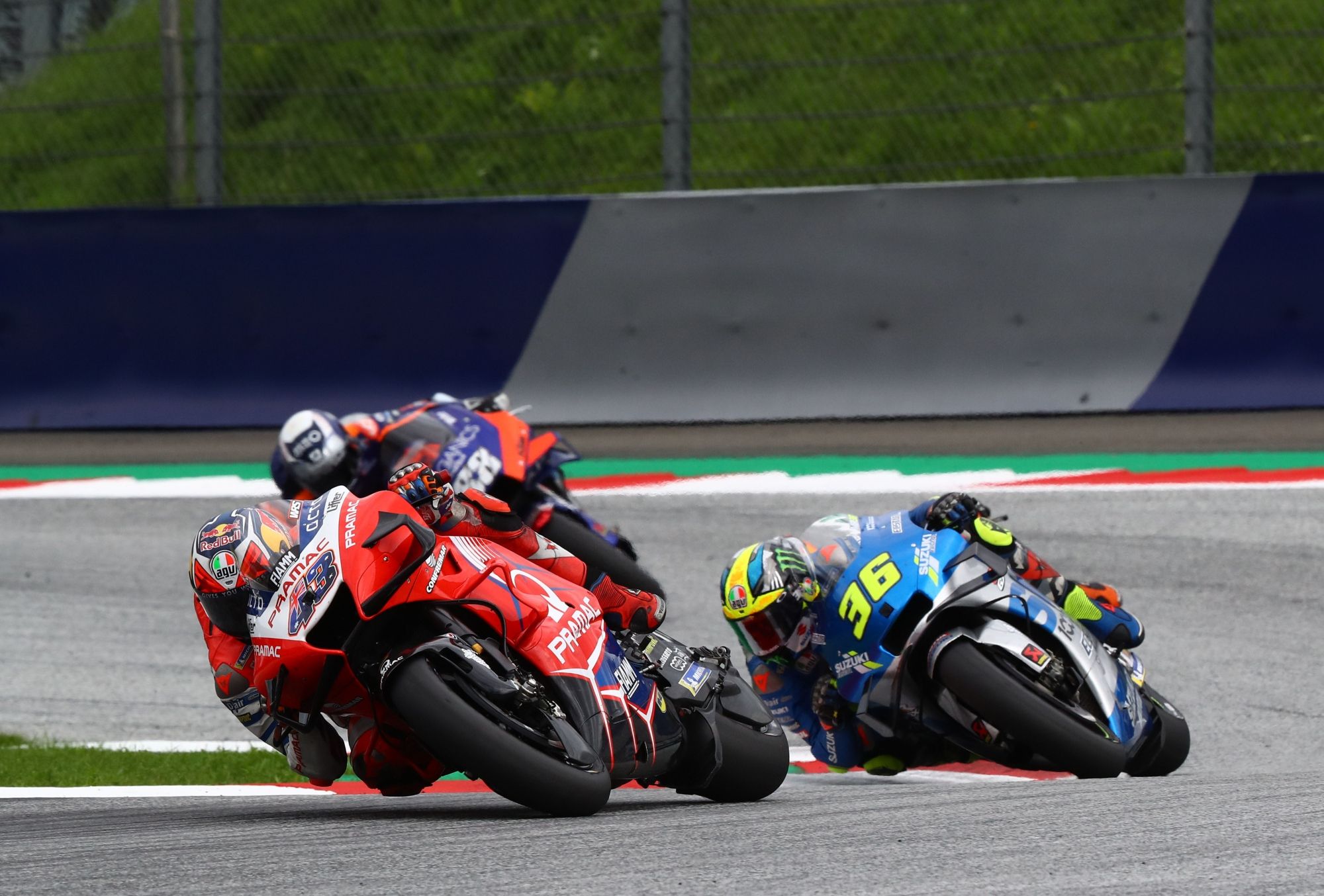 Jack Miller, Joan Mir y Miguel Oliveira.