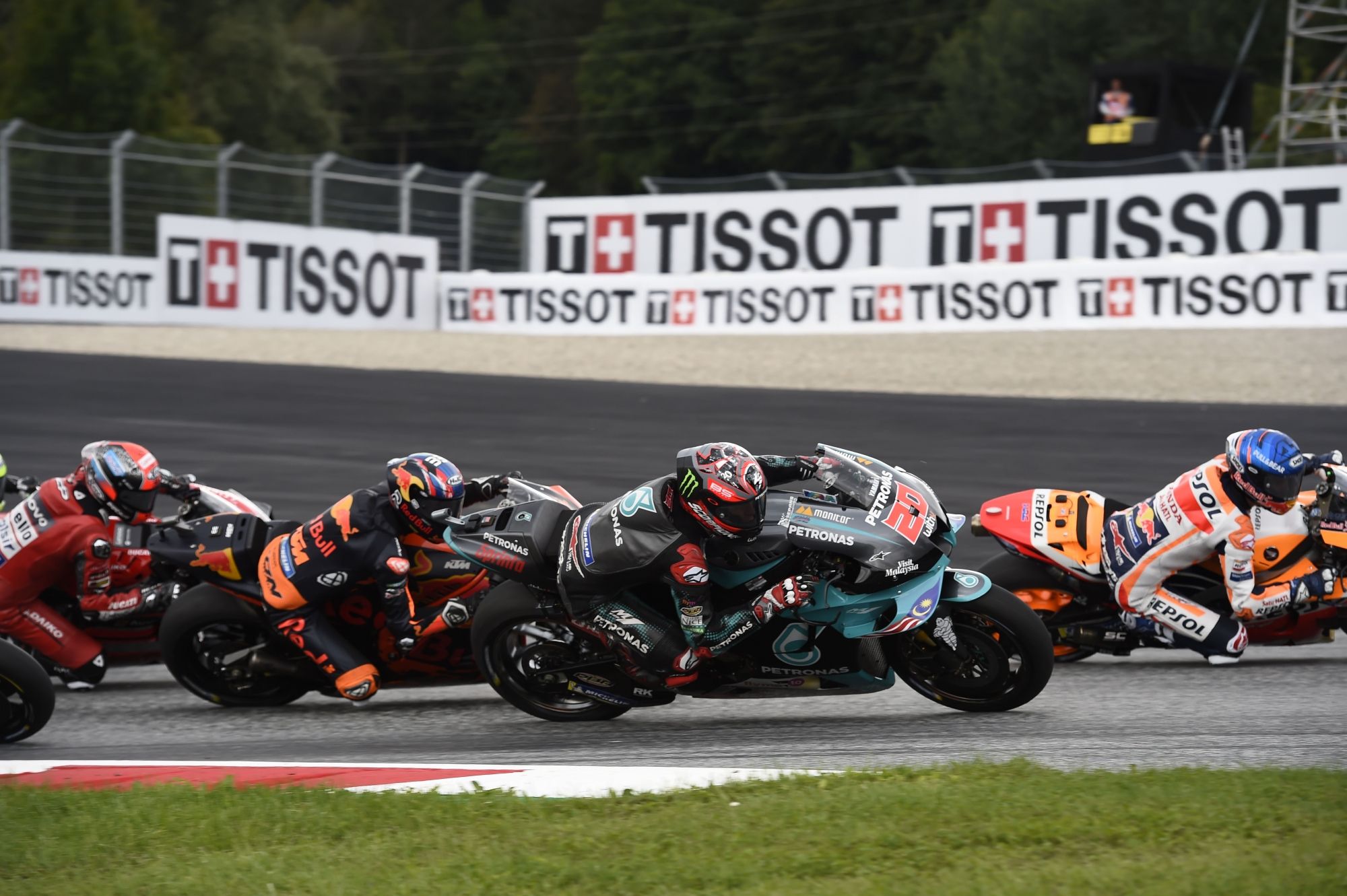 Álex Márquez, Fabio Quartararo, Brad Binder y Danilo Petrucci.