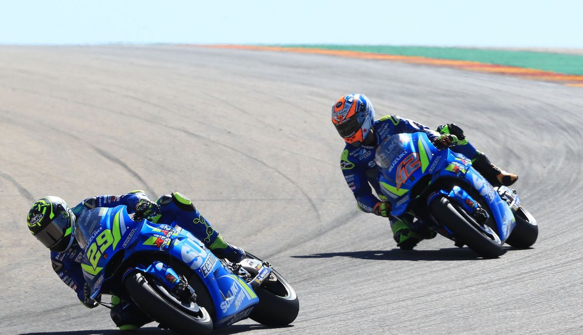 Andrea Iannone y Álex Rins en Motorland 2018 Andrea Iannone y Álex Rins en Motorland 2018