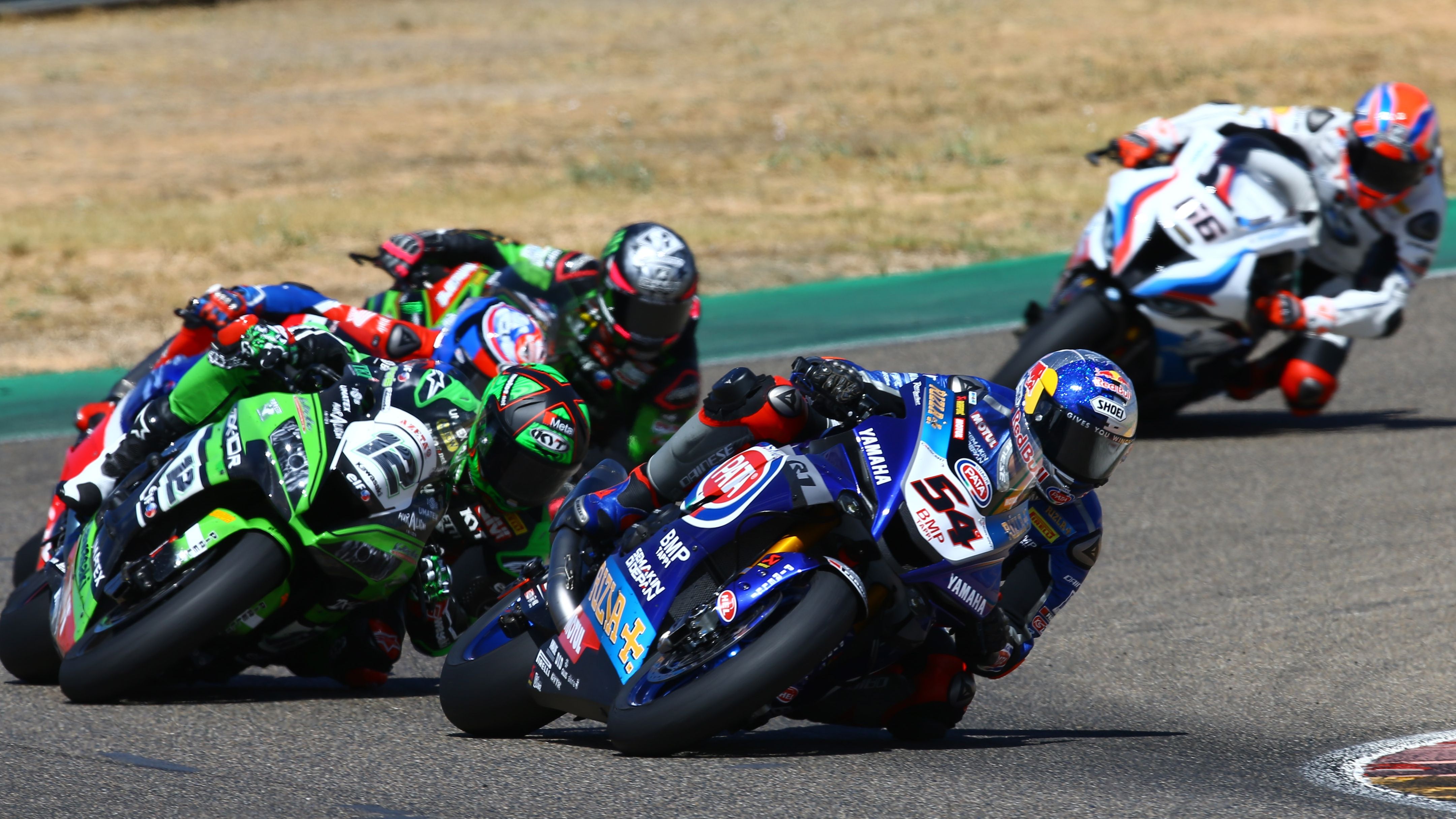 Toprak Razgatlioglu, Xavi Forés, Leon Haslam, Alex Lowes y Tom Sykes