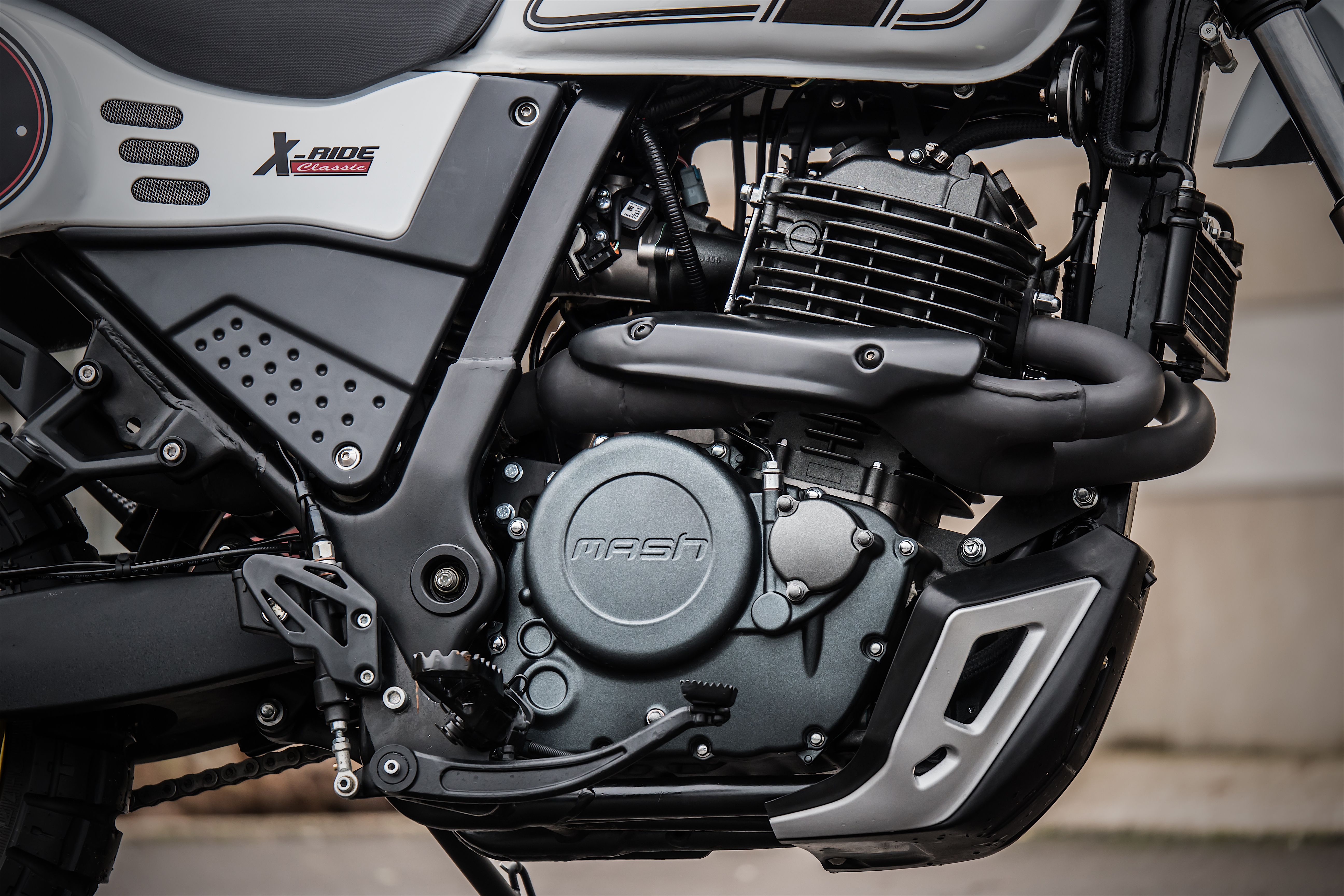 El motor monocilíndrico de 647 cc de la nueva Mash X-Ride 650 Classic para el carnet A2