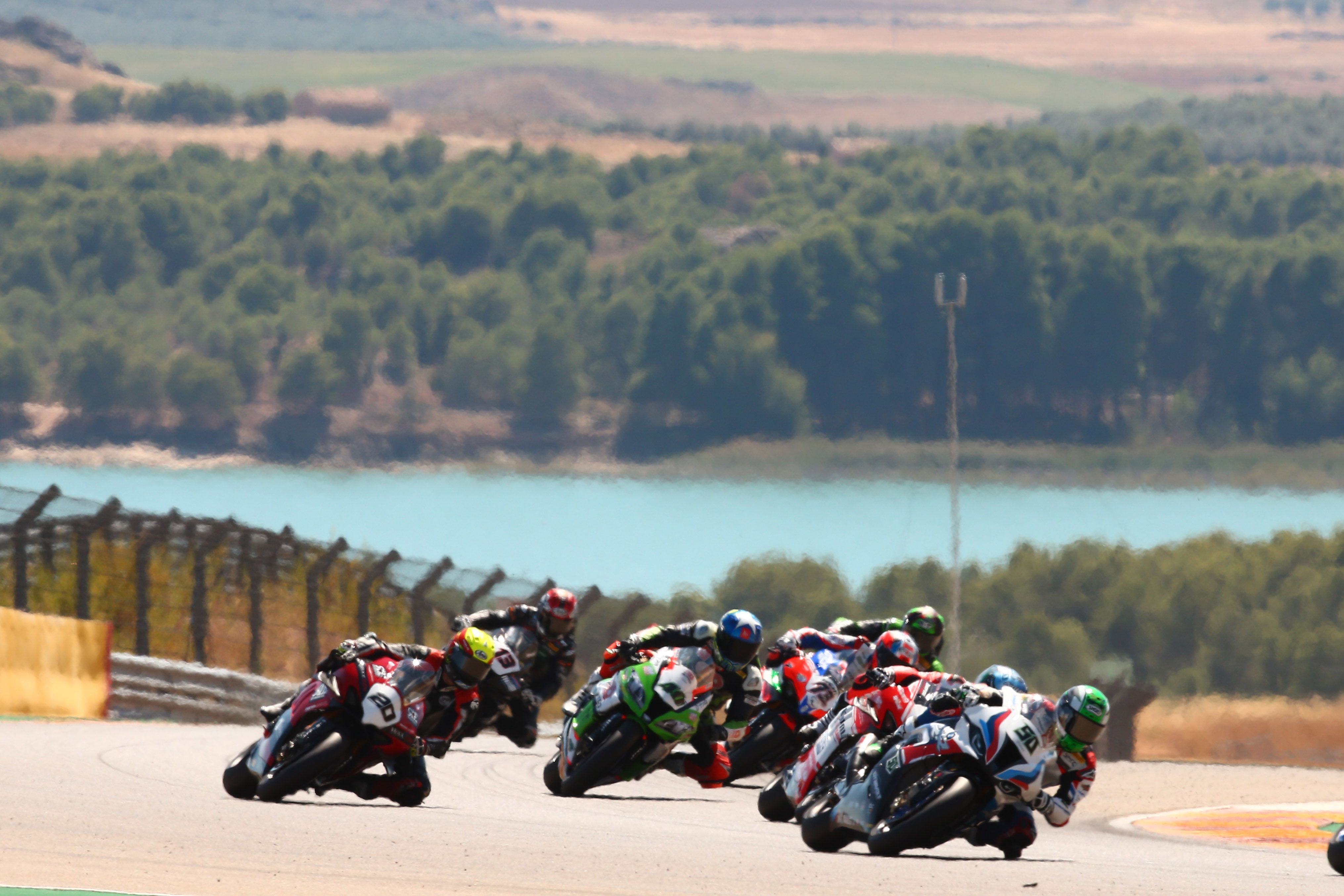 Eugene Laverty, Marco Melandri, Román Ramos, Sylvain Barrier, Matteo Ferrari y Takumi Takahashi