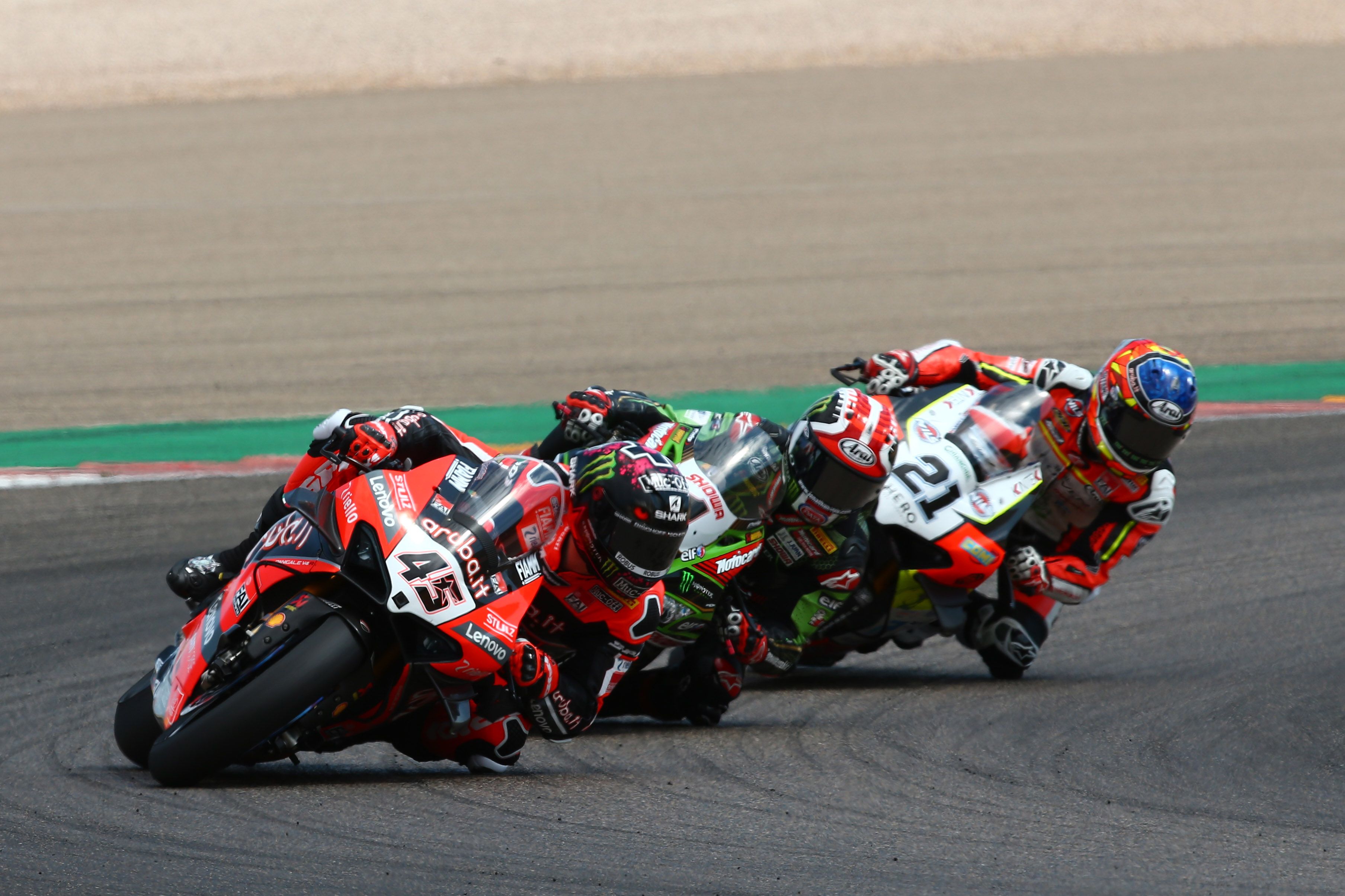 Scott Redding, Jonathan Rea y Michael Rinaldi