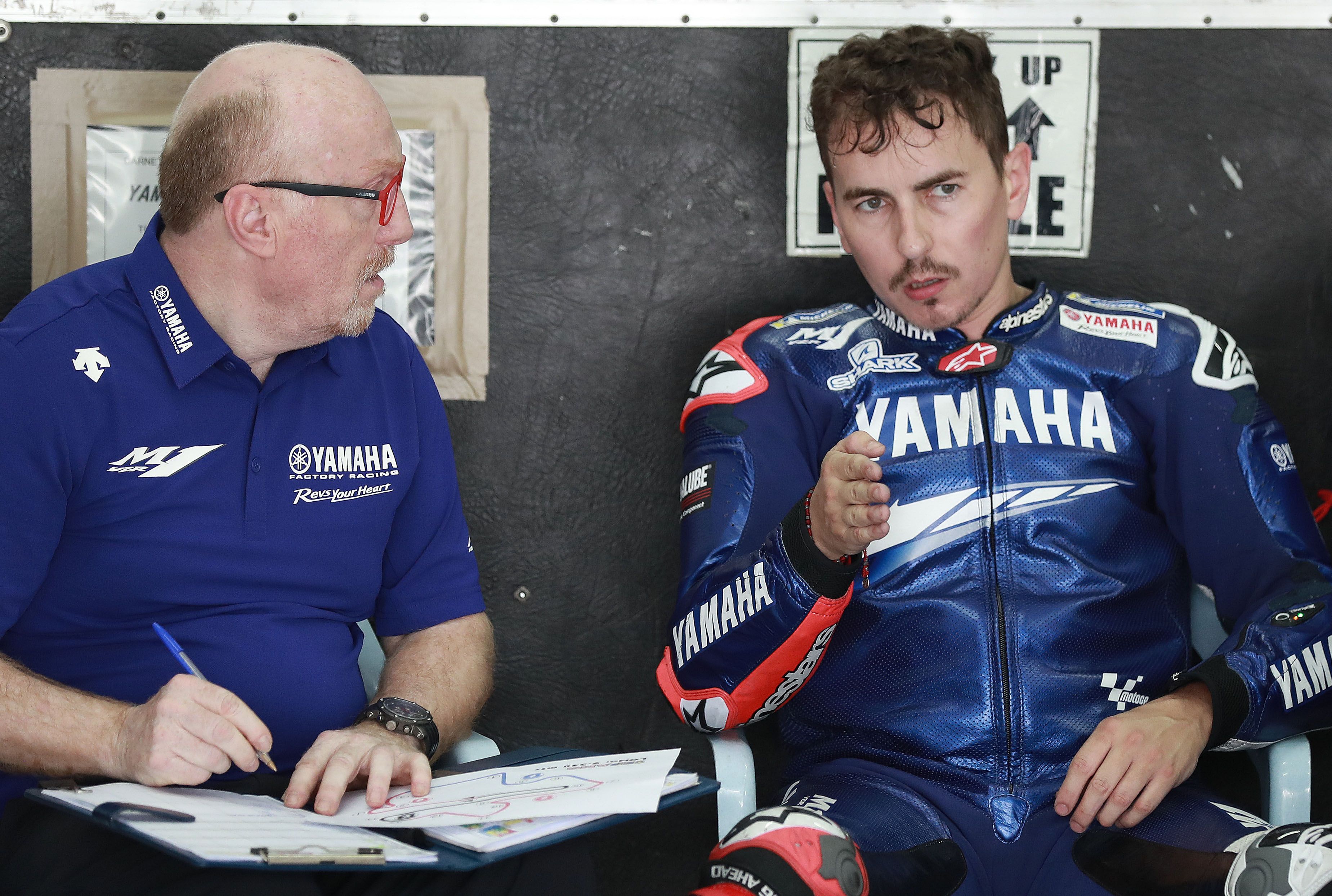 Jorge Lorenzo y Silvano Galbusera en el pasado test de Sepang.
