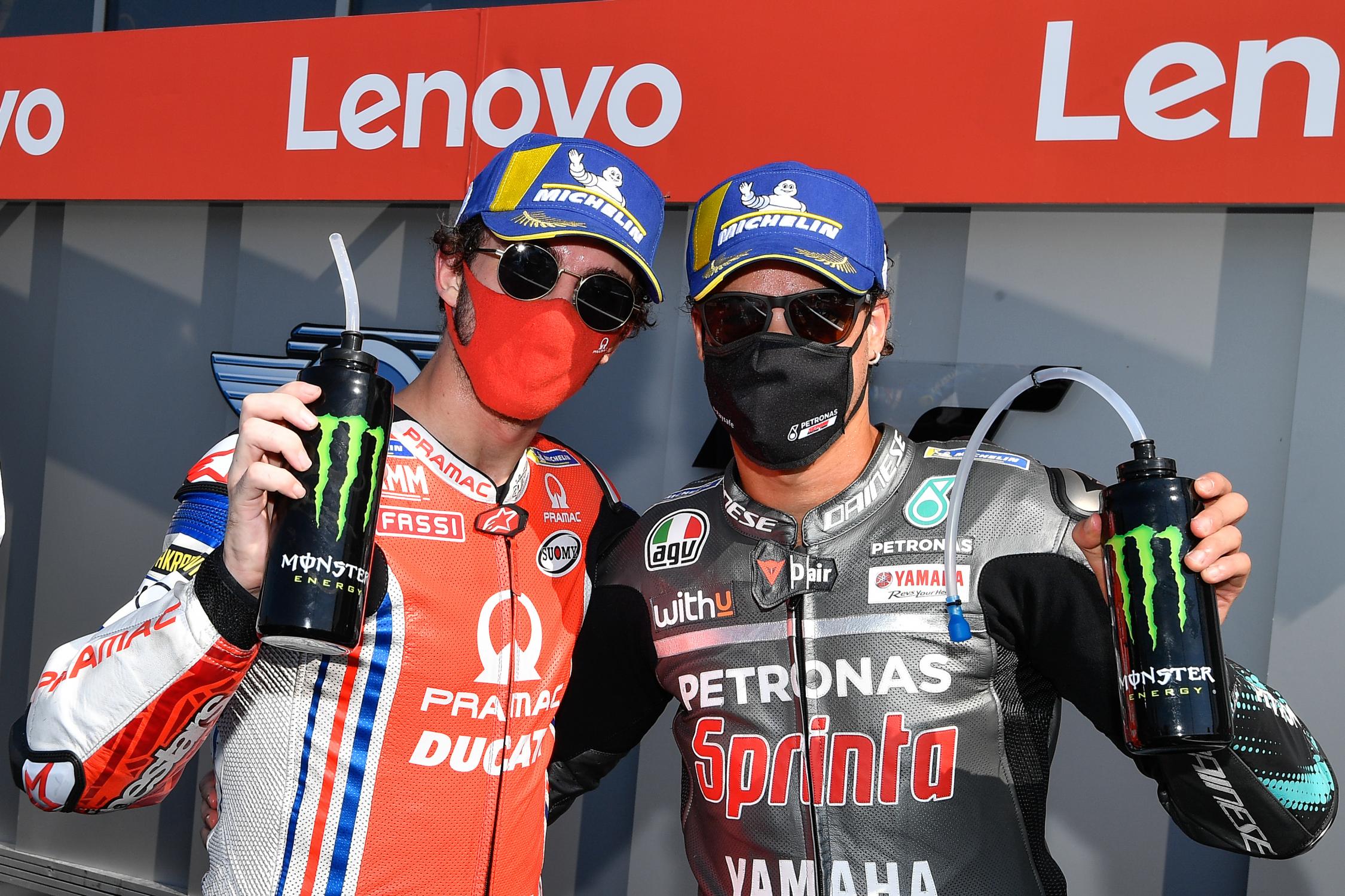 Dos pilotos de la VR46 Academy por primera vez en un podio de MotoGP.