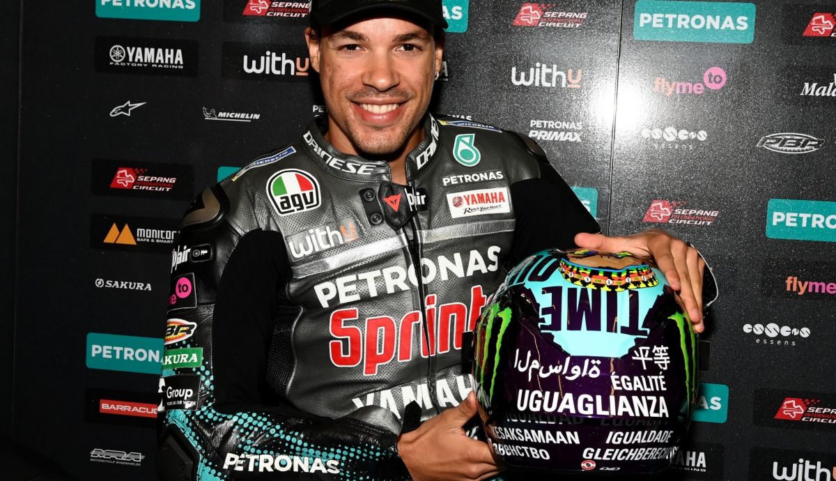 Franco Morbidelli con su casco especial Misano 2020 Franco Morbidelli con su casco especial Misano 2020