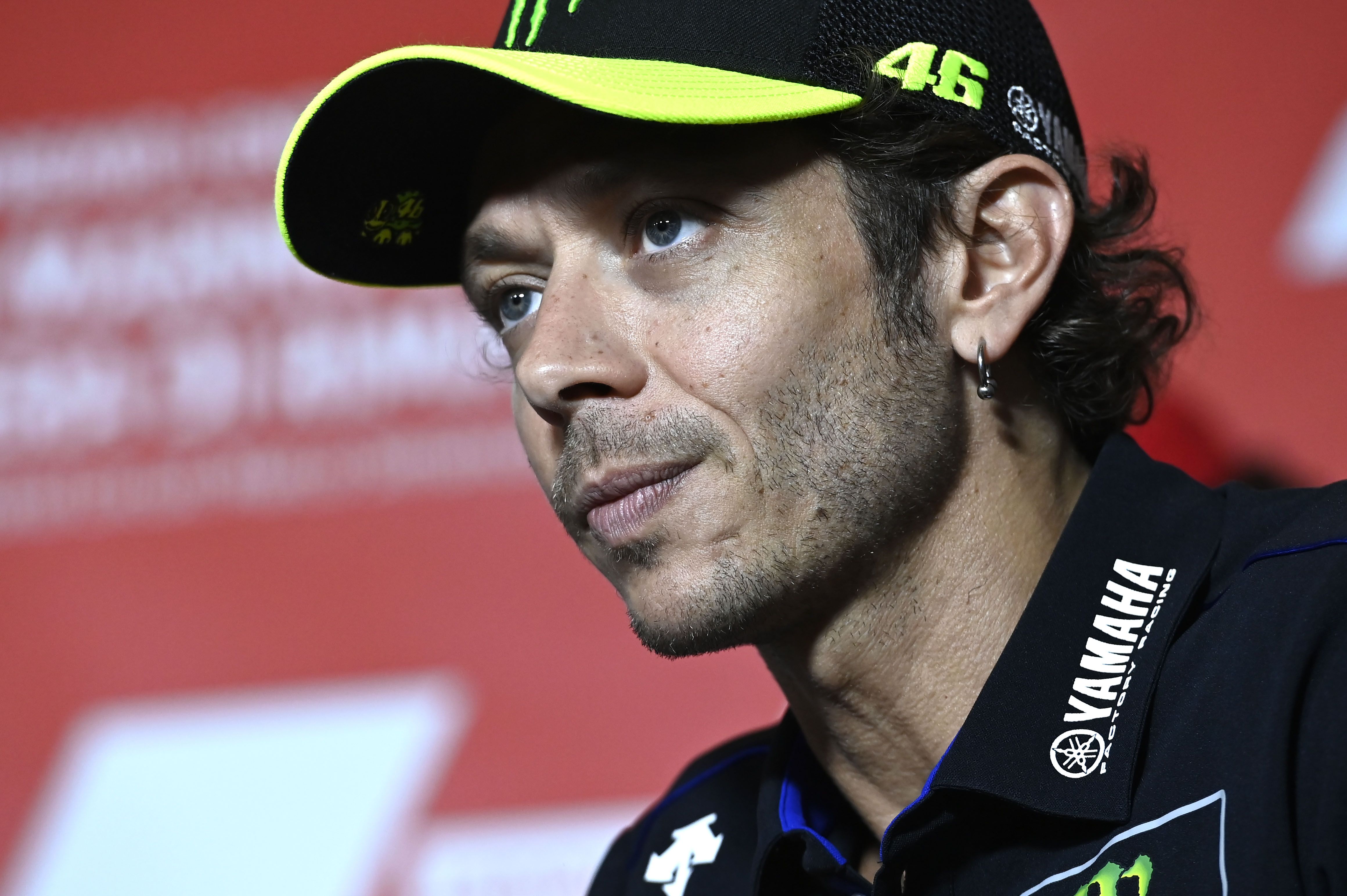 Valentino Rossi en la rueda de prensa de Misano.