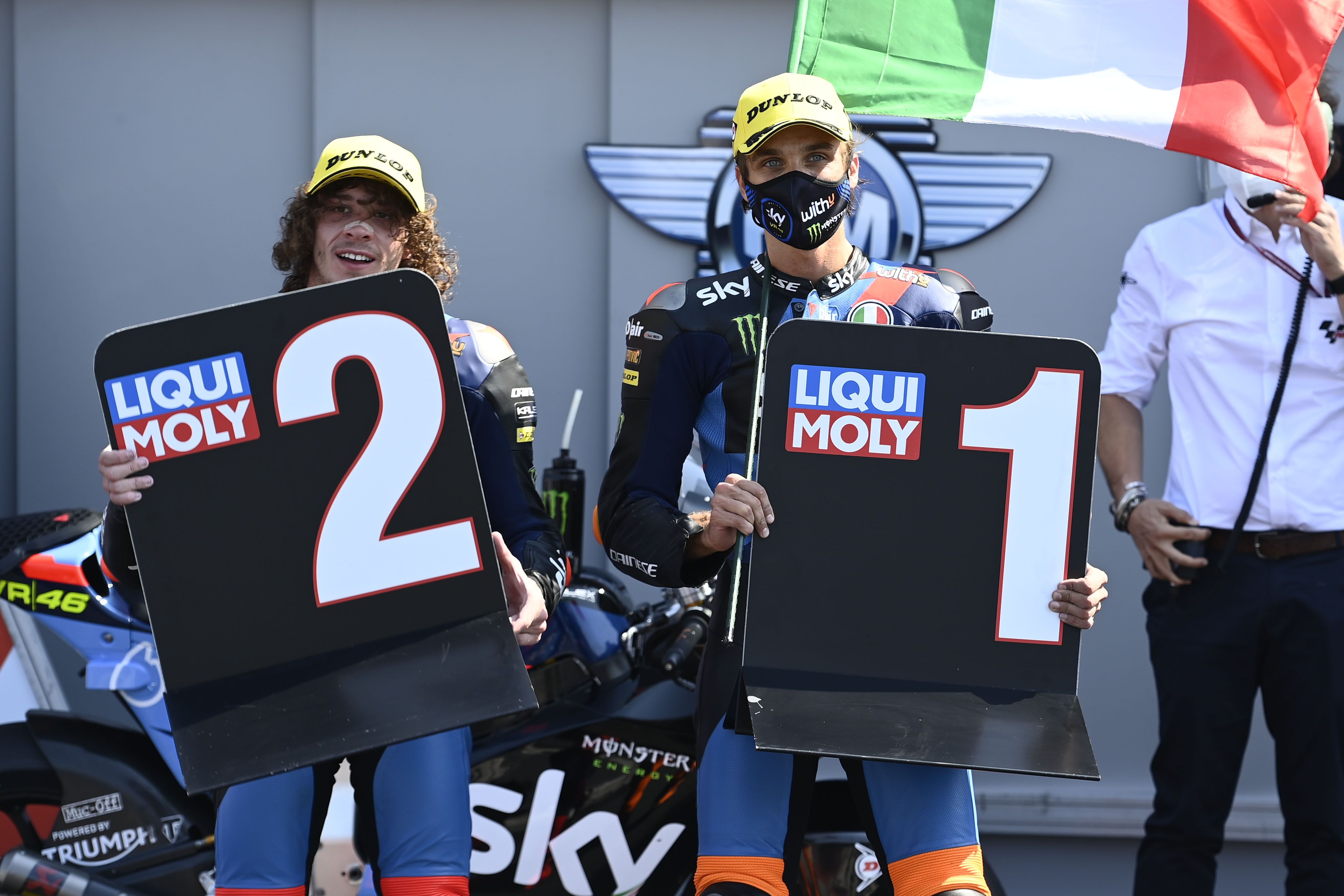 Dominio de los pilotos del Sky VR46 en Misano. Luca Marini y Marco Bezzecchi, 1º y 2º.