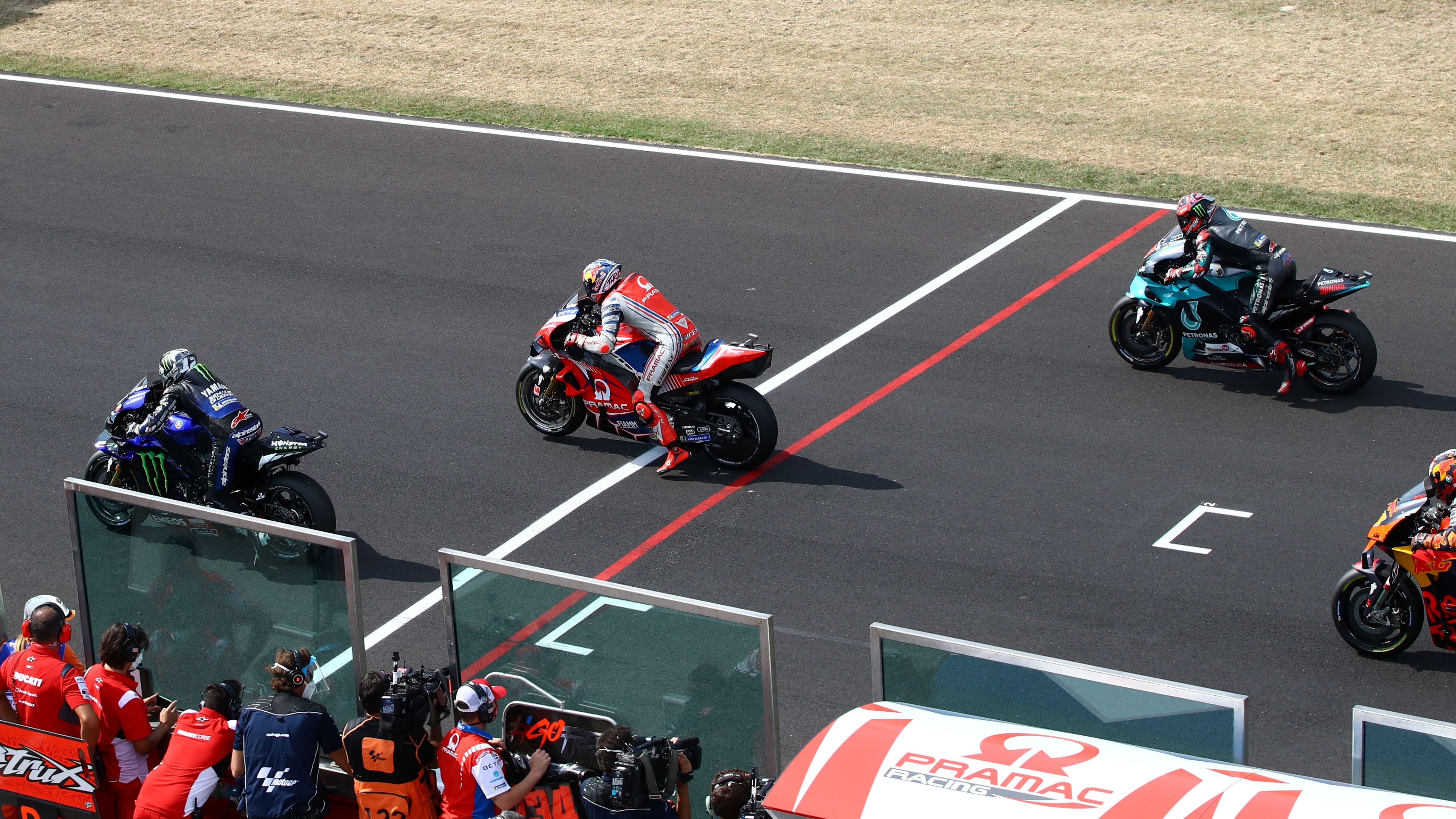 Momento de la salida de la carrera de MotoGP
