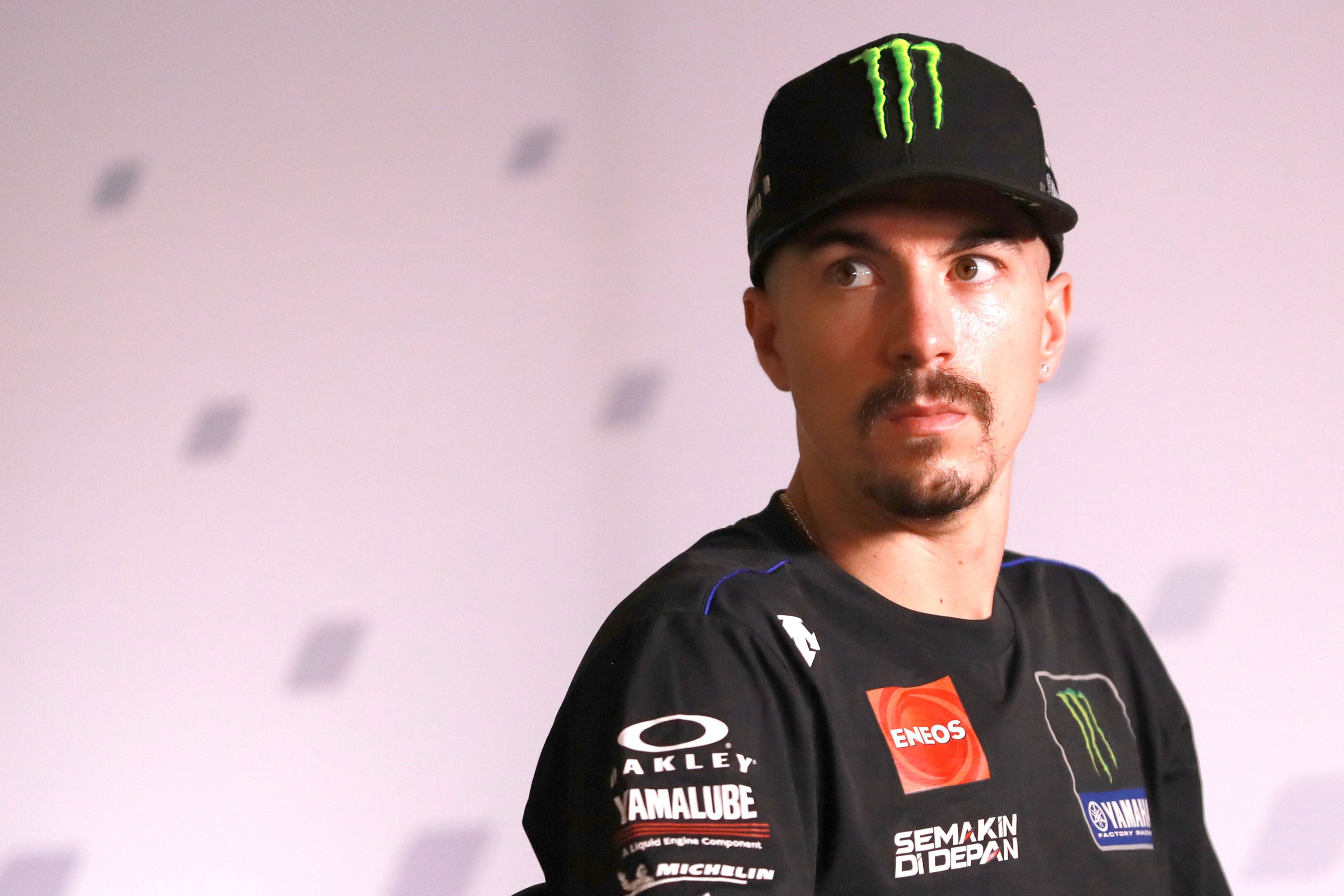 Maverick Viñales durante la rueda de prensa del Gran Premio de Cataluña.