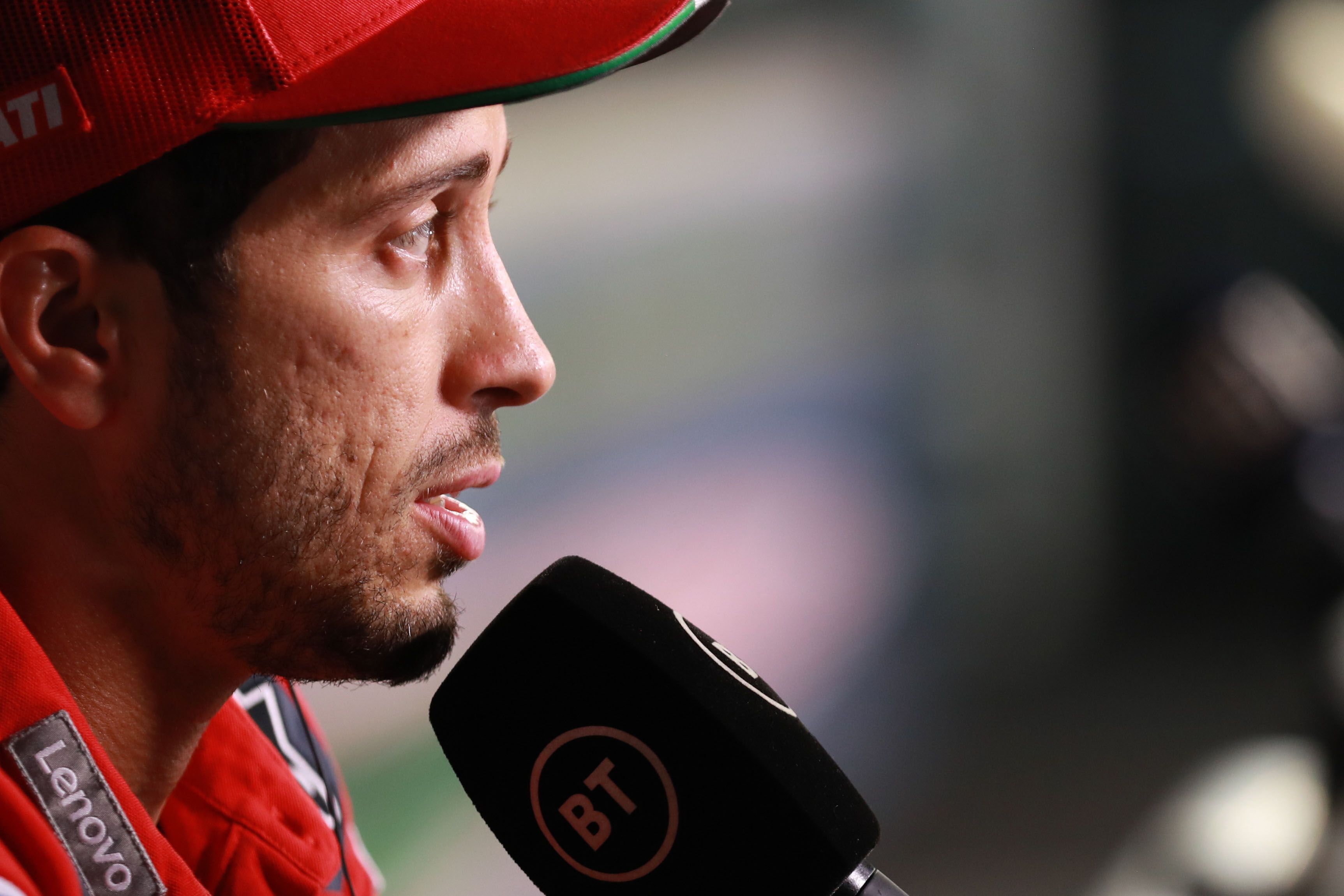 Andrea Dovizioso durante la rueda de prensa del Gran Premio de Cataluña.