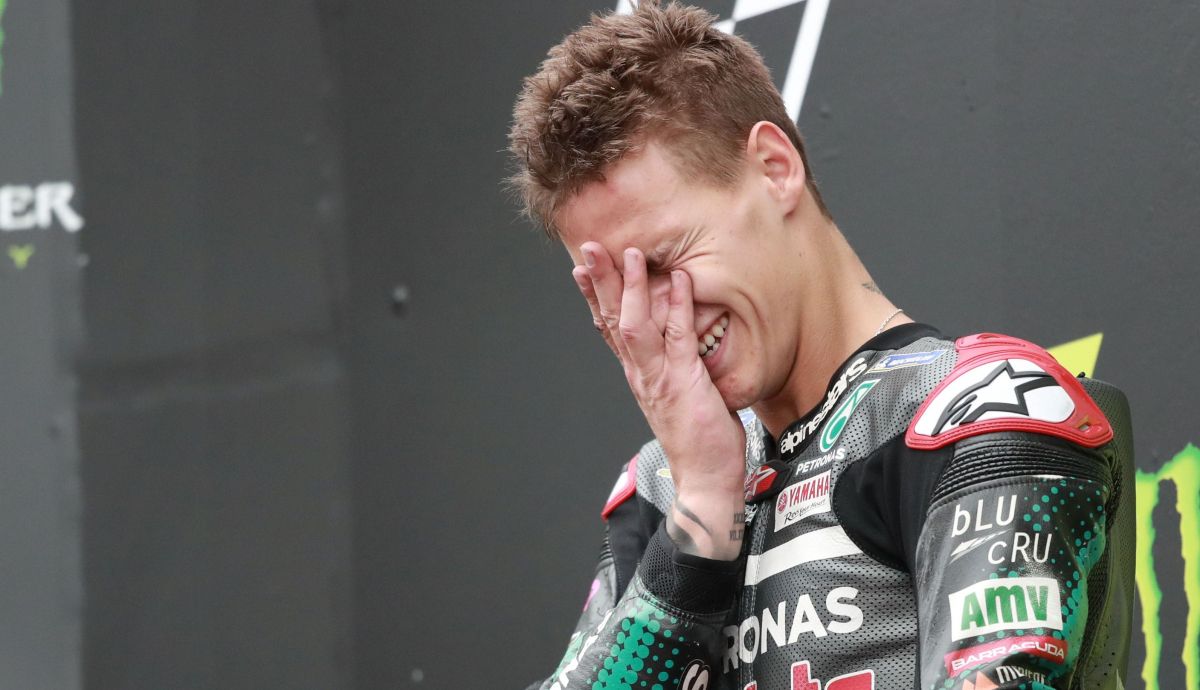 Fabio Quartararo rompe a llorar en el podio de Catalunya Fabio Quartararo rompe a llorar en el podio de Catalunya