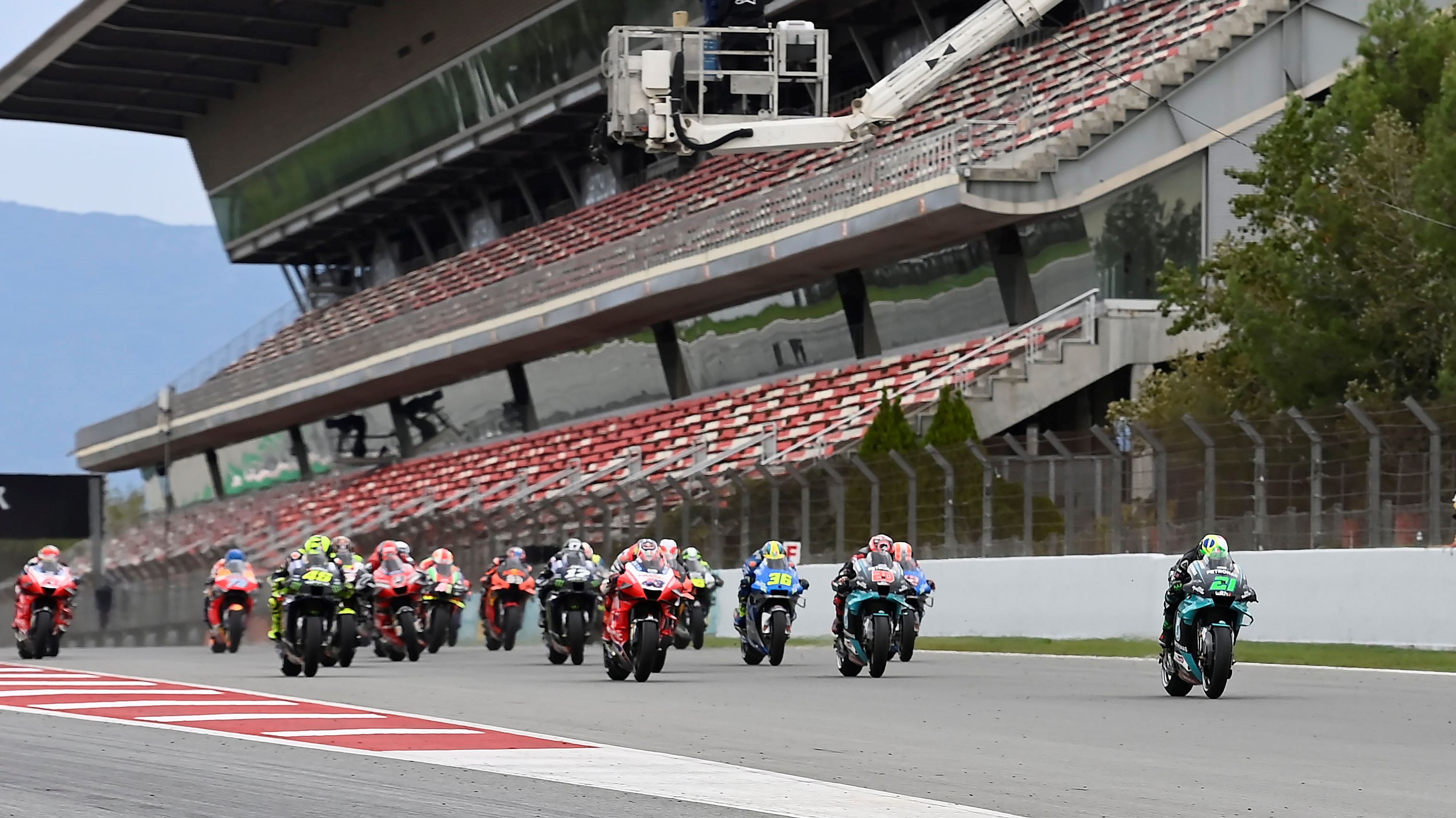 Franco Morbidelli salió a la perfección para llegar con ventaja a la primera curva