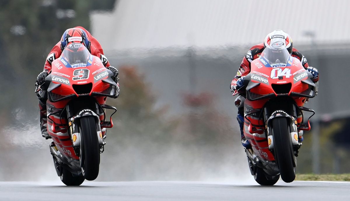 Danilo Petrucci y Andrea Dovizioso en paralelo Danilo Petrucci y Andrea Dovizioso en paralelo