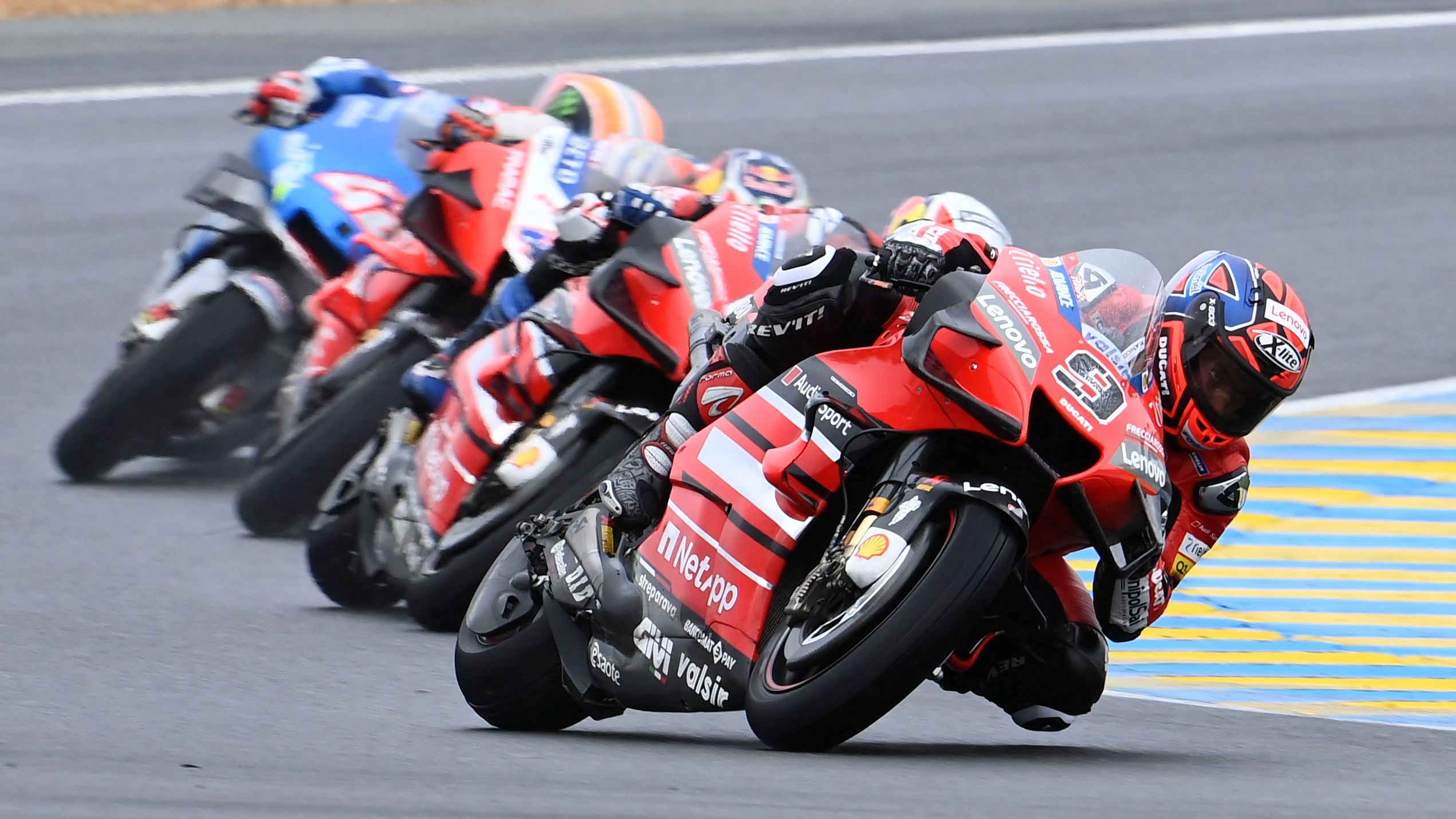 Danilo Petrucci, Andrea Dovizioso, Jack Miller y Álex Rins