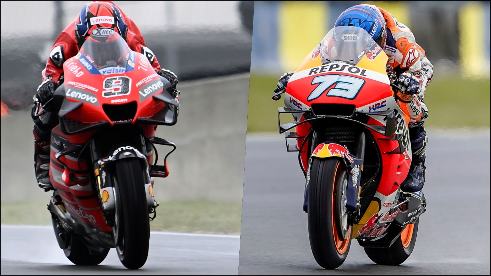 Danilo Petrucci y Álex Márquez en Le Mans