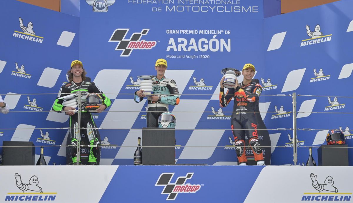 podio moto3 aragon