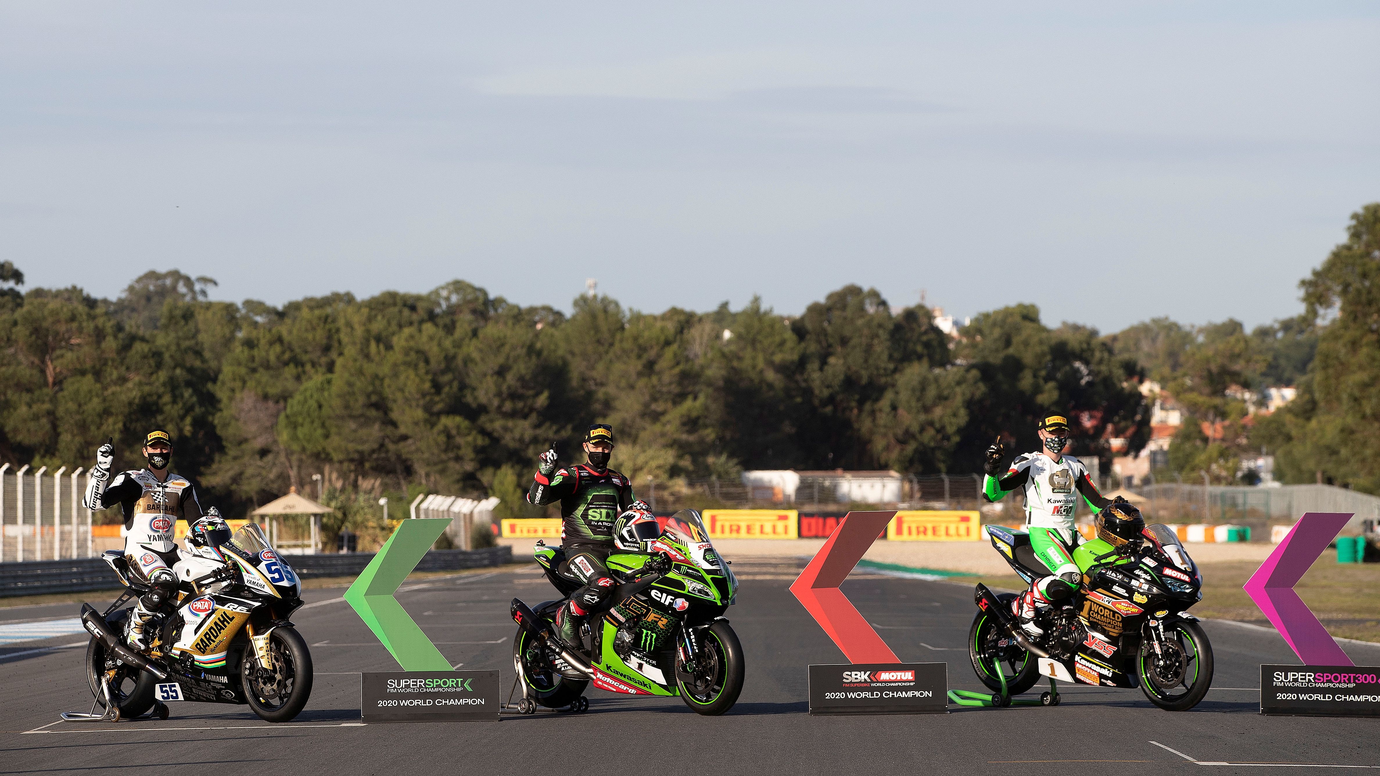 Jonathan Rea (Superbike), Andrea Locatelli (Supersport) y Jeffrey Buis (Supersport 300), campeones del WorldSBK 2020