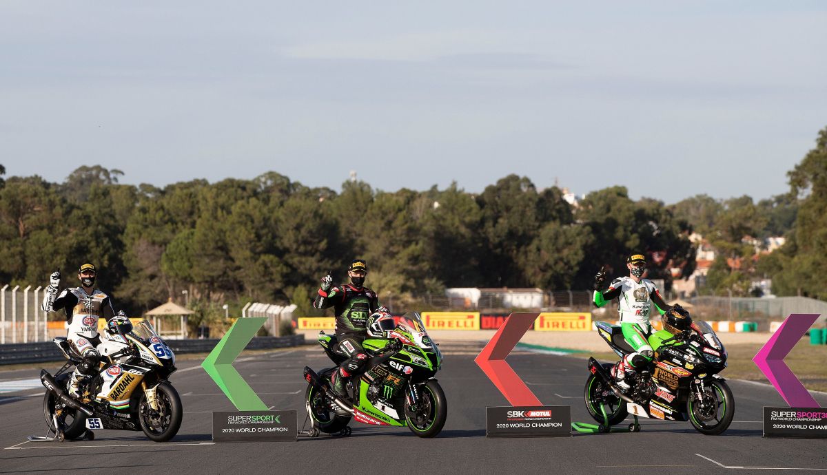 Jonathan Rea (Superbike), Andrea Locatelli (Supersport) y Jeffrey Buis (Supersport 300), campeones del WorldSBK 2020
