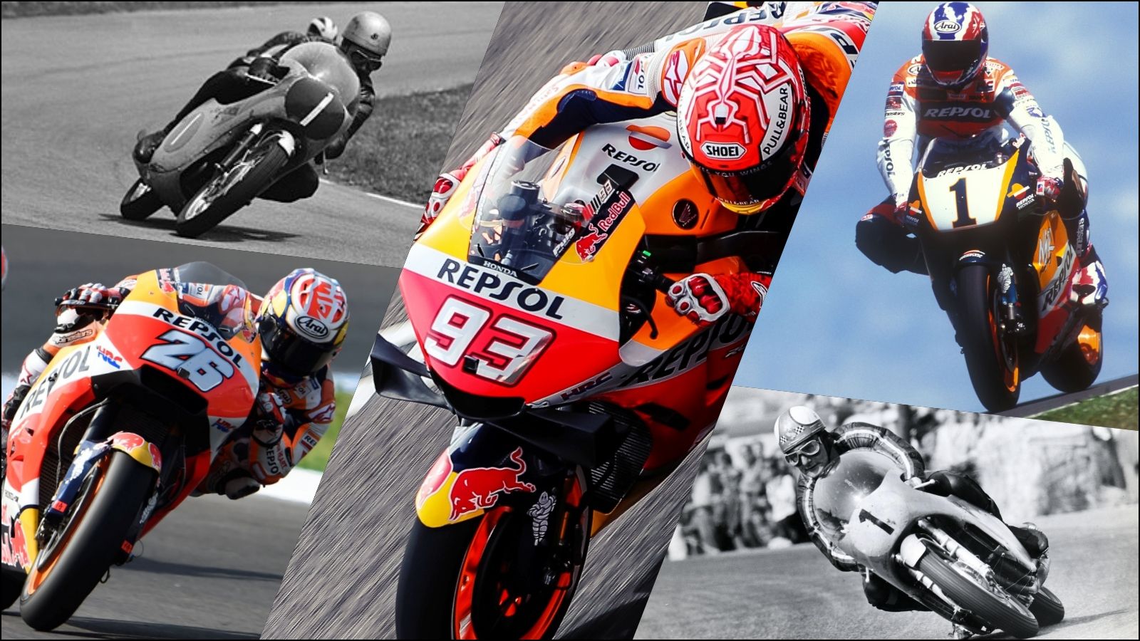 Los cinco pilotos que más han ganado con Honda son Marc Márquez, Mick Doohan, Dani Pedrosa, Mike Hailwood y Jim Redman