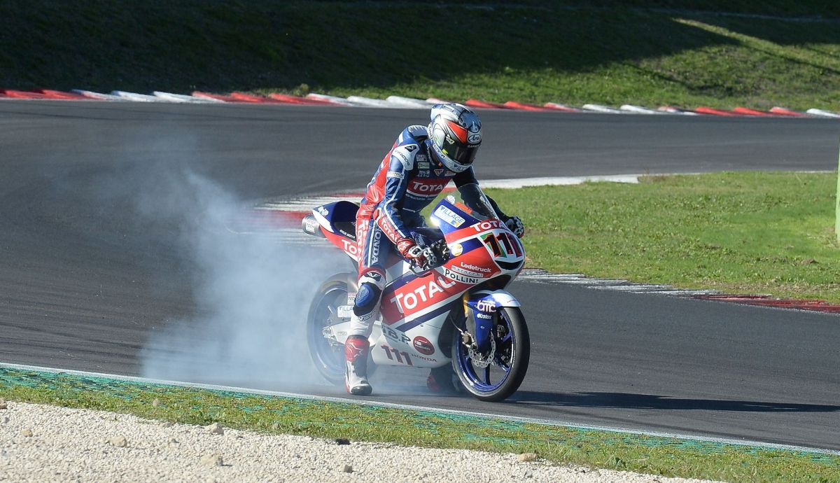 Kevin Zannoni festeja su título de Moto3 Kevin Zannoni festeja su título de Moto3
