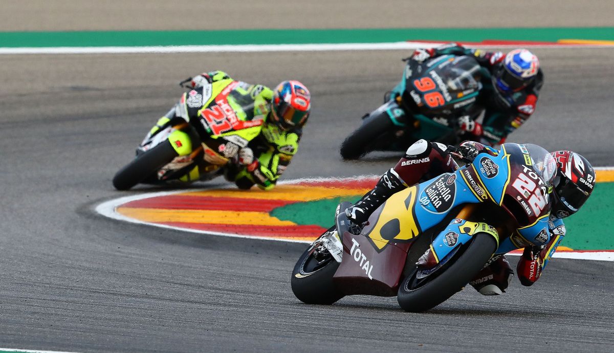 Sam Lowes se escapa de Fabio Di Giannantonio y Jake Dixon Sam Lowes se escapa de Fabio Di Giannantonio y Jake Dixon