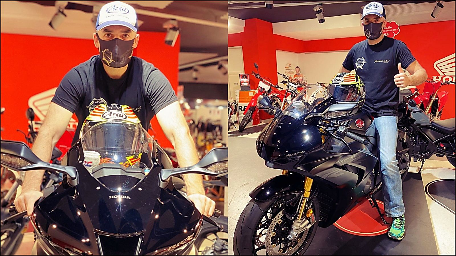 Raül Torras con la CBR1000RR R del Toll Racing Team que llevará en 2021