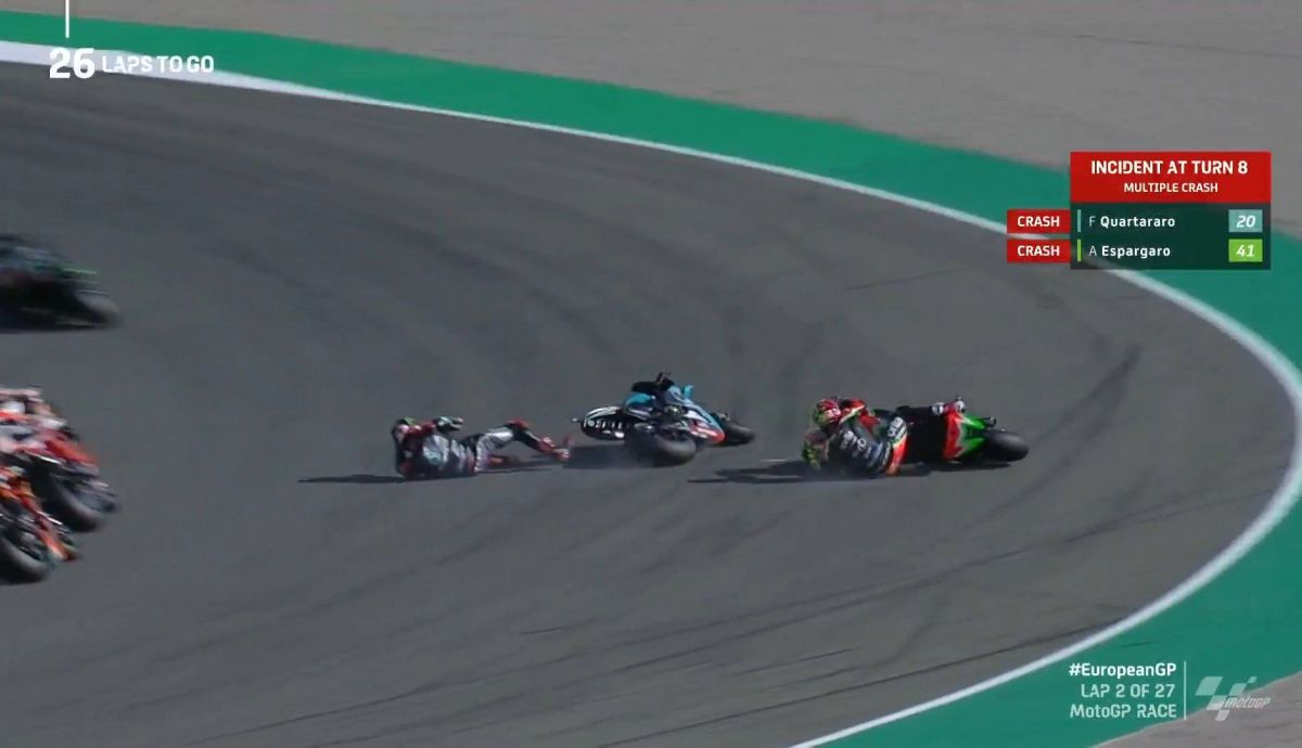 caida quartararo aleix espargaro caida quartararo aleix espargaro