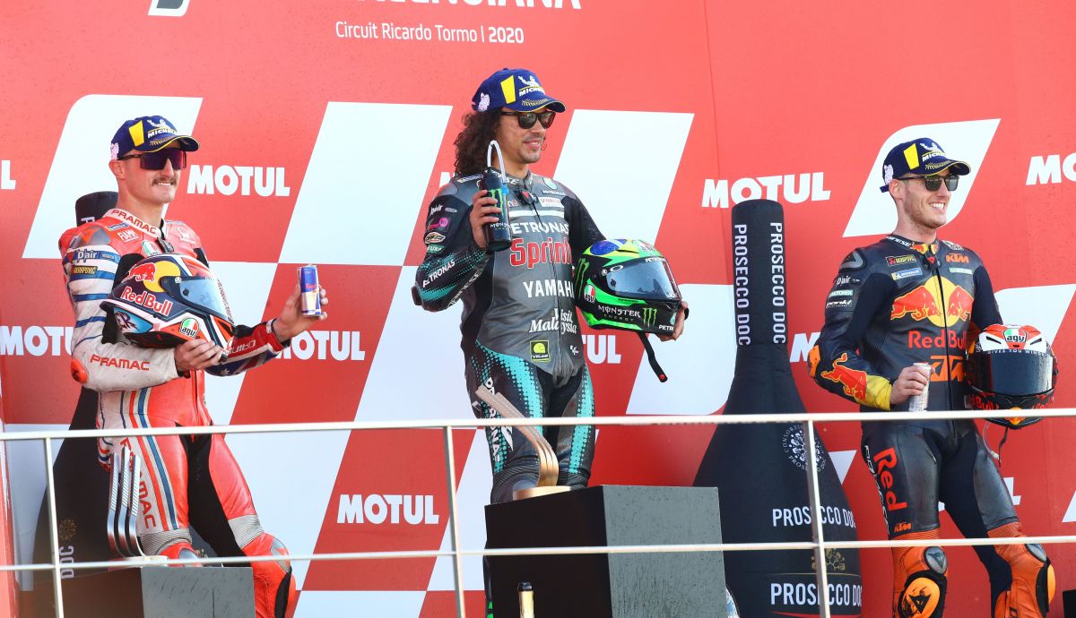 podio motogp valencia