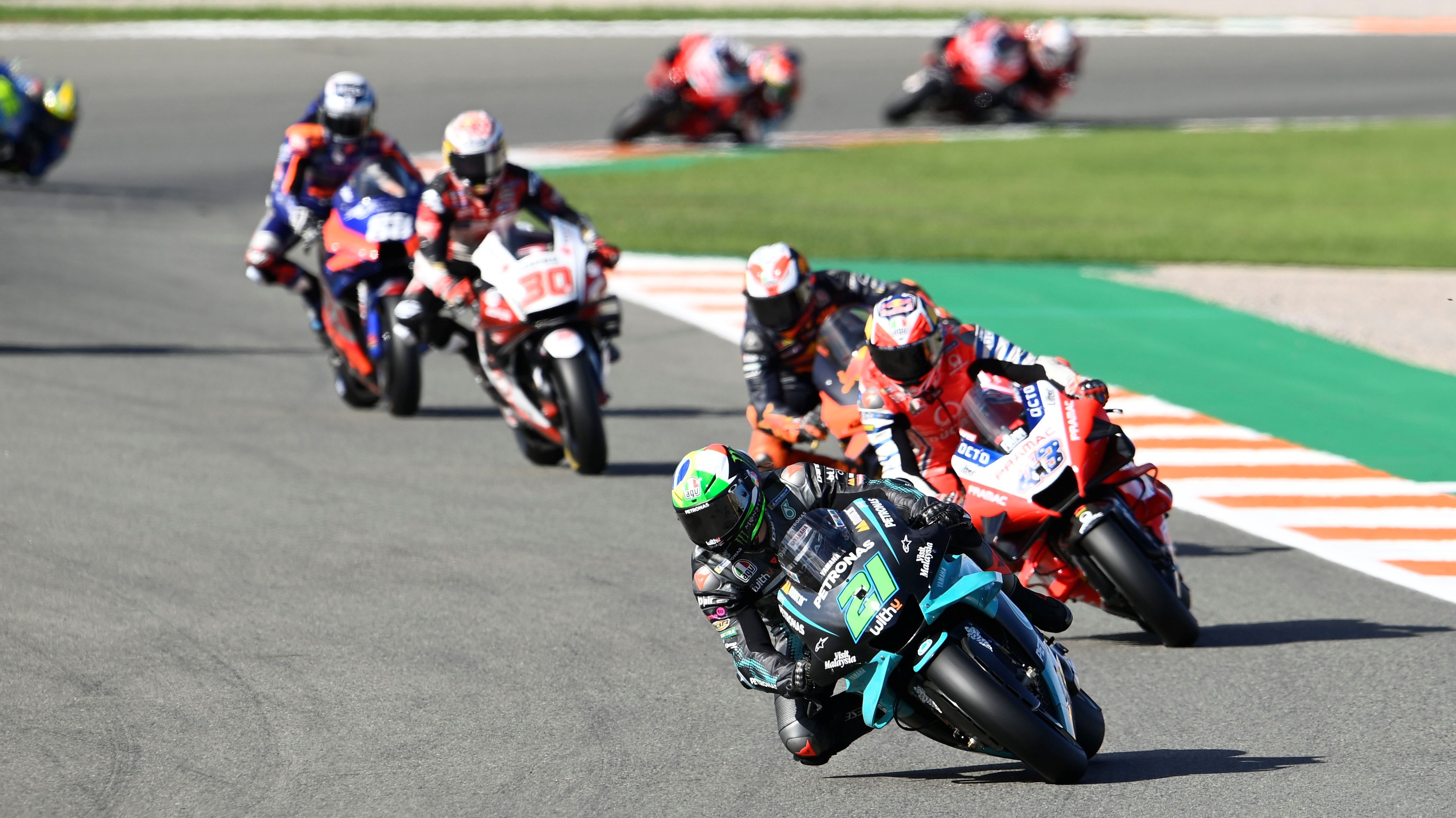 Franco Morbidelli pone el ritmo delante de Jack Miller, Pol Espargaró, Takaaki Nakagami y Miguel Oliveira