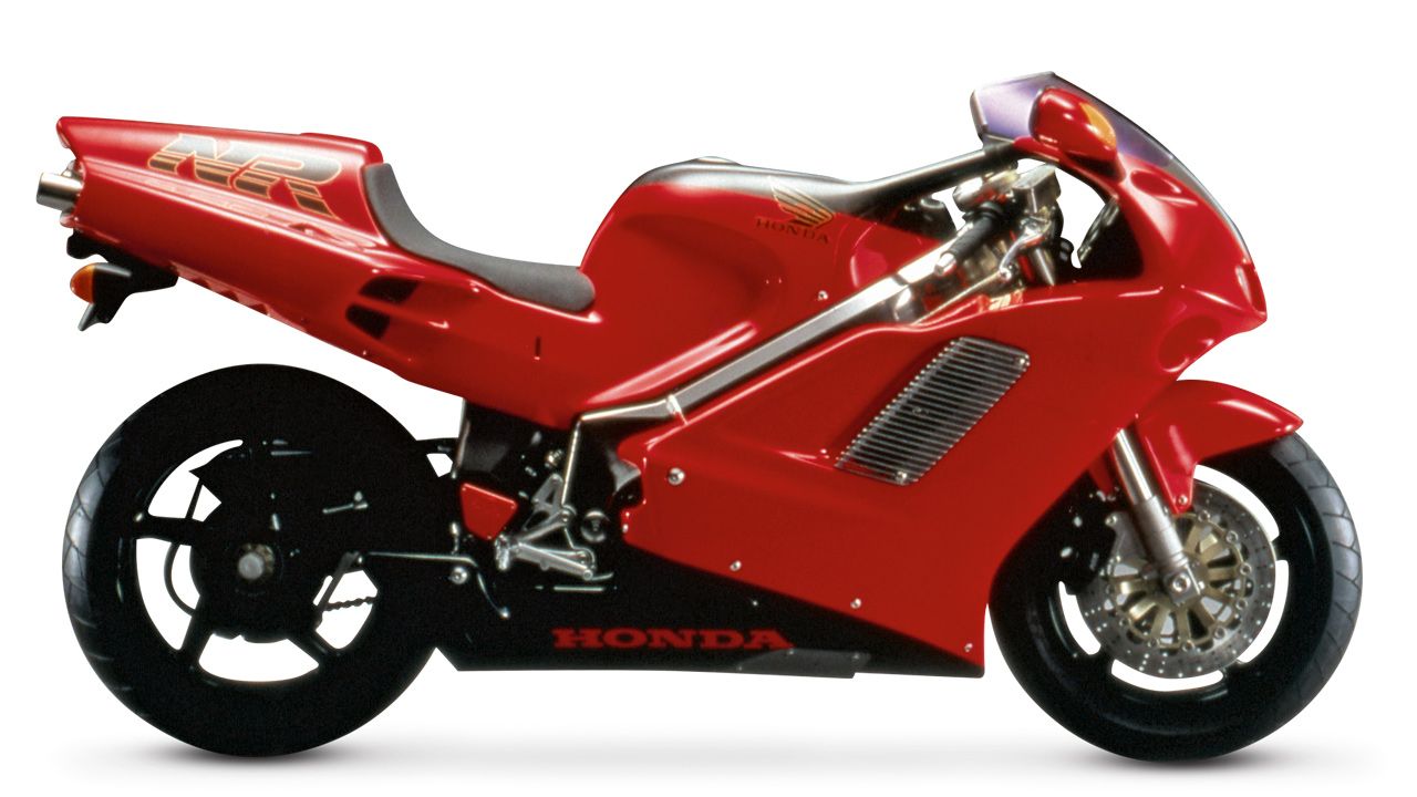 Honda NR 750 1992. La moto con mayor tecnología jamás construida, incluyendo su motor con pistones ovales.