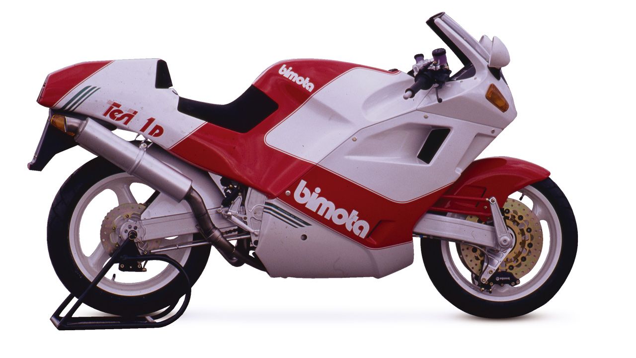 Bimota Tesi 1D 1991. Llamada así por ser la tesis de Pierluigi Marconi, Director Técnico de la marca en ese momento.