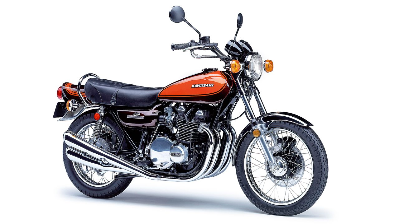 Kawasaki Z1 1972. Se convirtió desde el principio en la superbike más rápida y potente del mercado, alcanzando una fama universal.